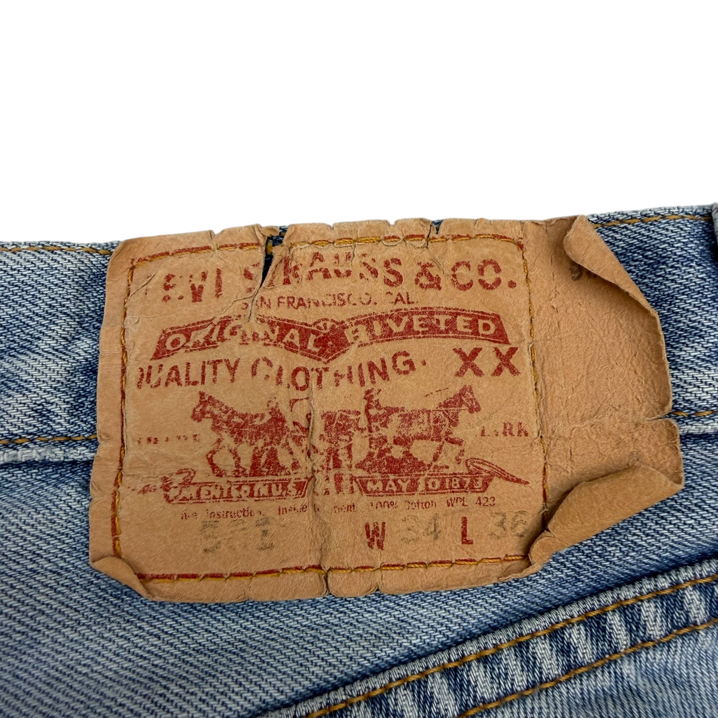 Vintage Levi’s 501 Blank Tab Light Wash Jeans Blue