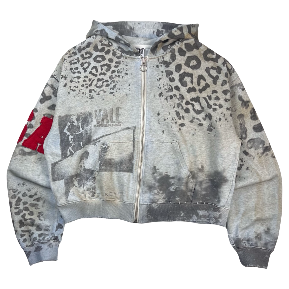 Vale Forever Cheetah Zip-Up Hoodie