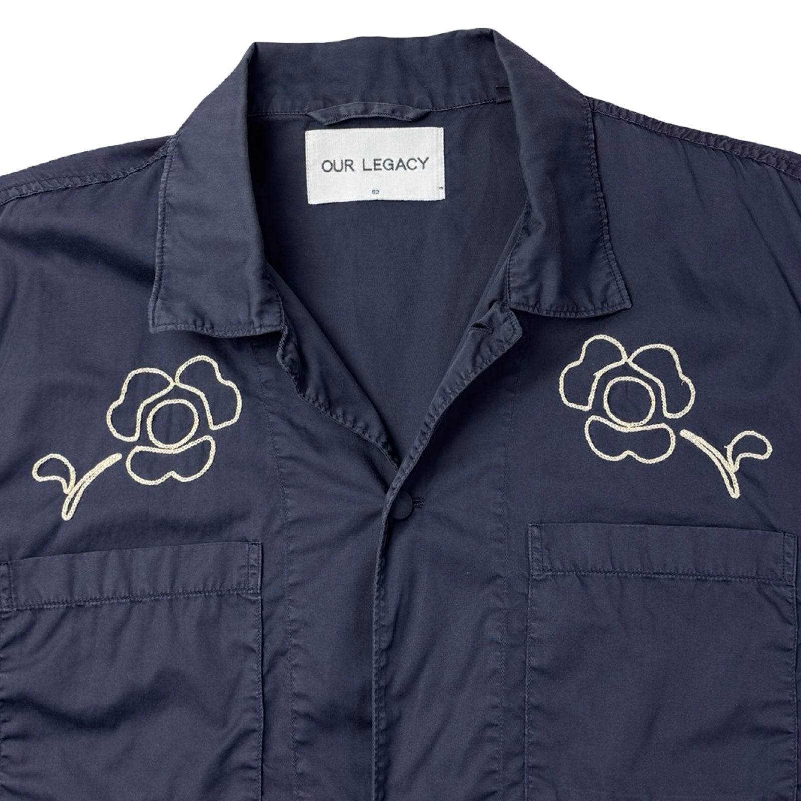 Our Legacy Splash Box Button-Up Shirt Navy