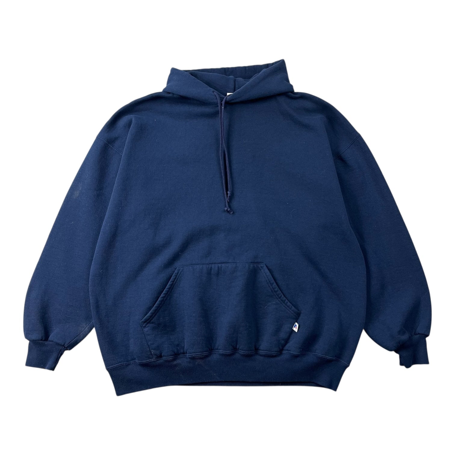 Vintage Russell Blank Hoodie Navy