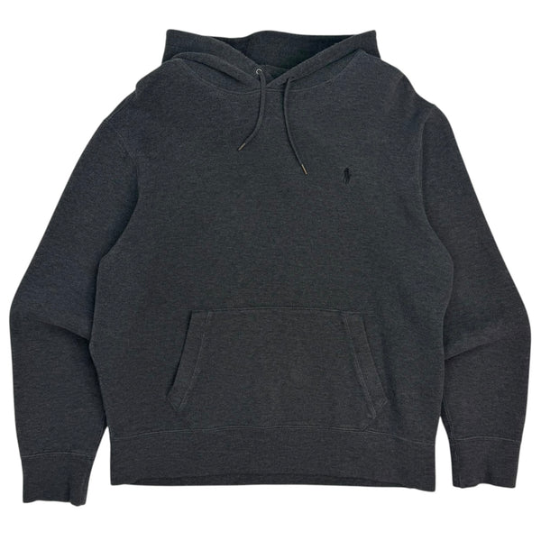 Vintage Polo Ralph Lauren Elbow Patch Hoodie Grey
