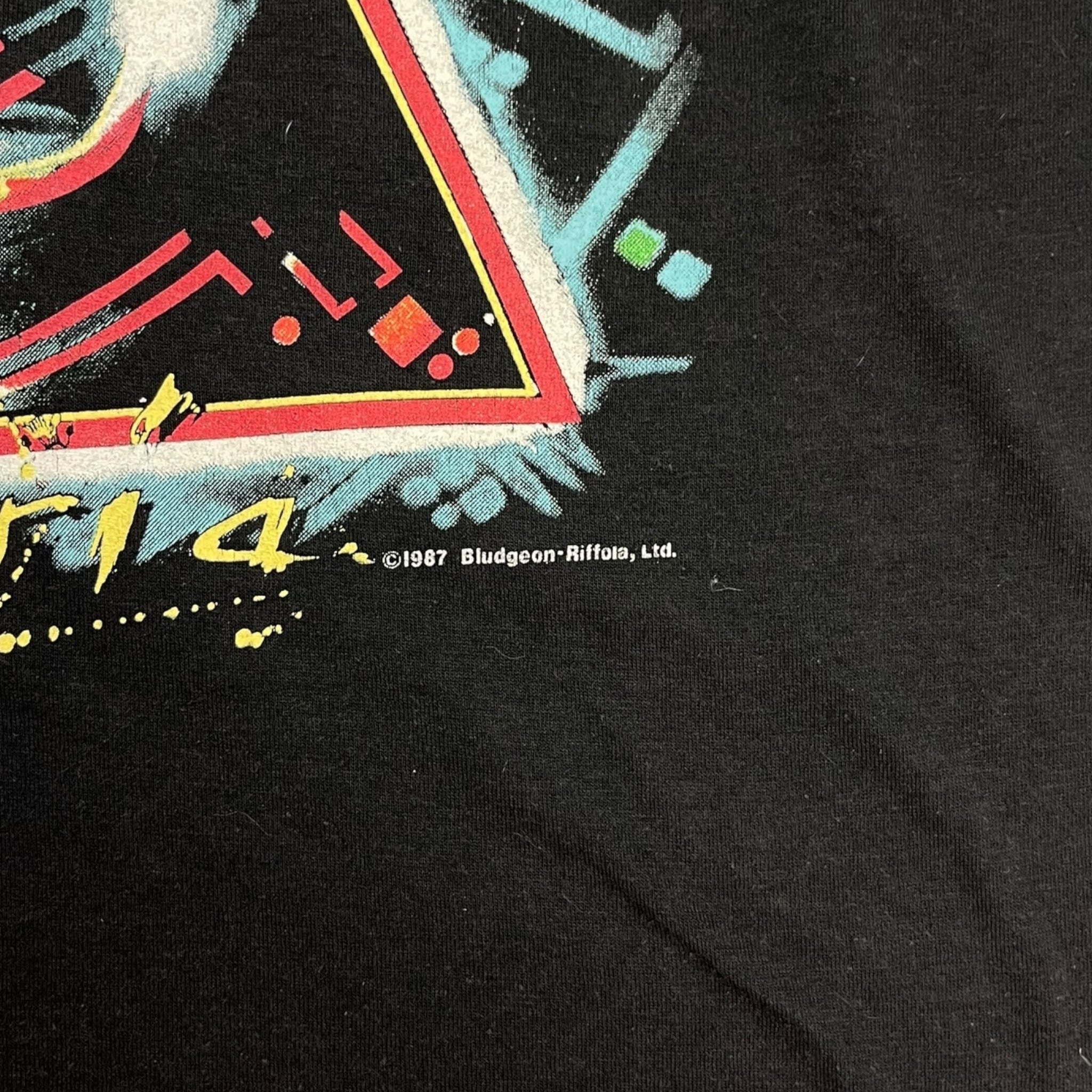1987 Def Leppard ‘Japan Hysteria Tour’ Thin Cotton T-Shirt Black