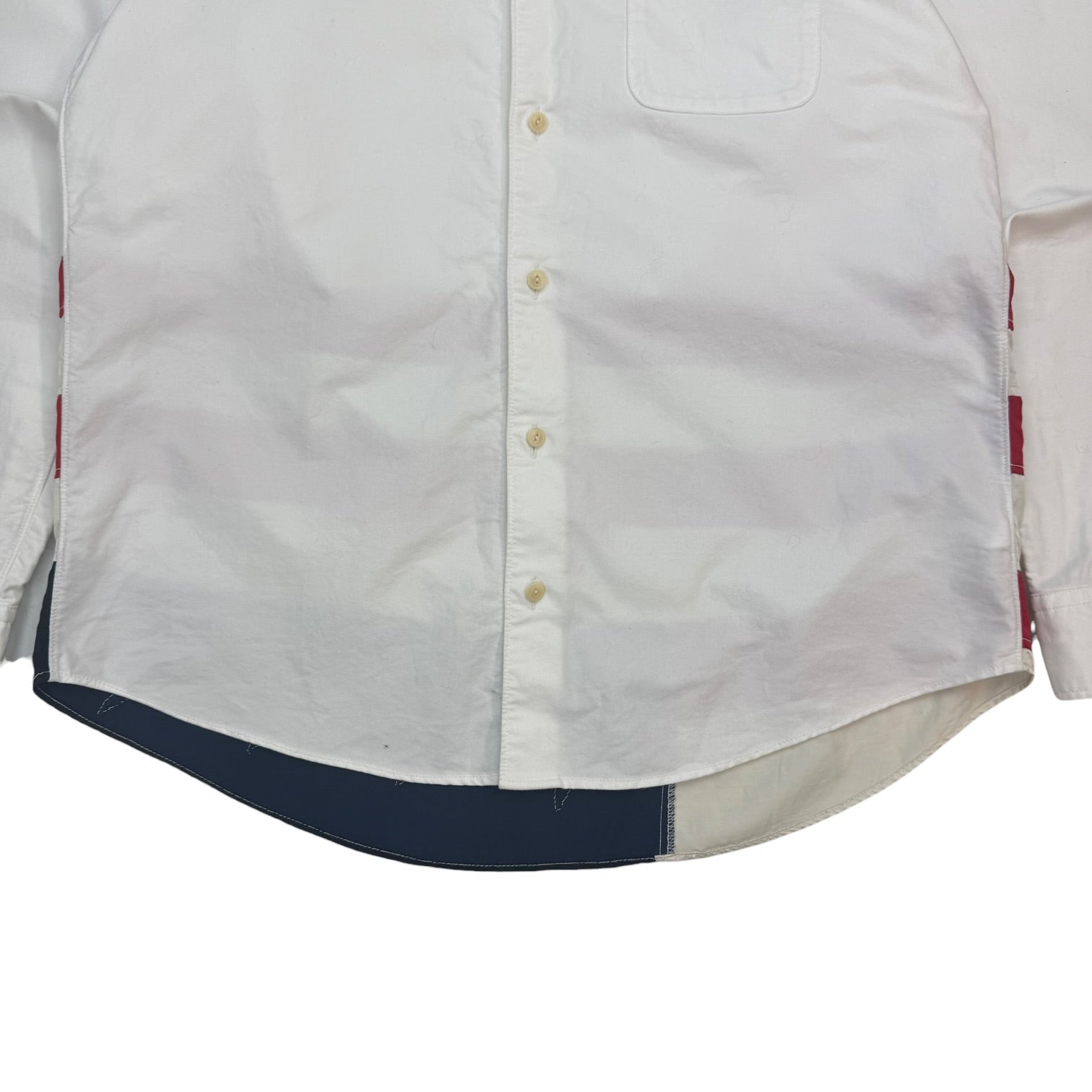 Visvim Flag Panel Americana Button Down Shirt White