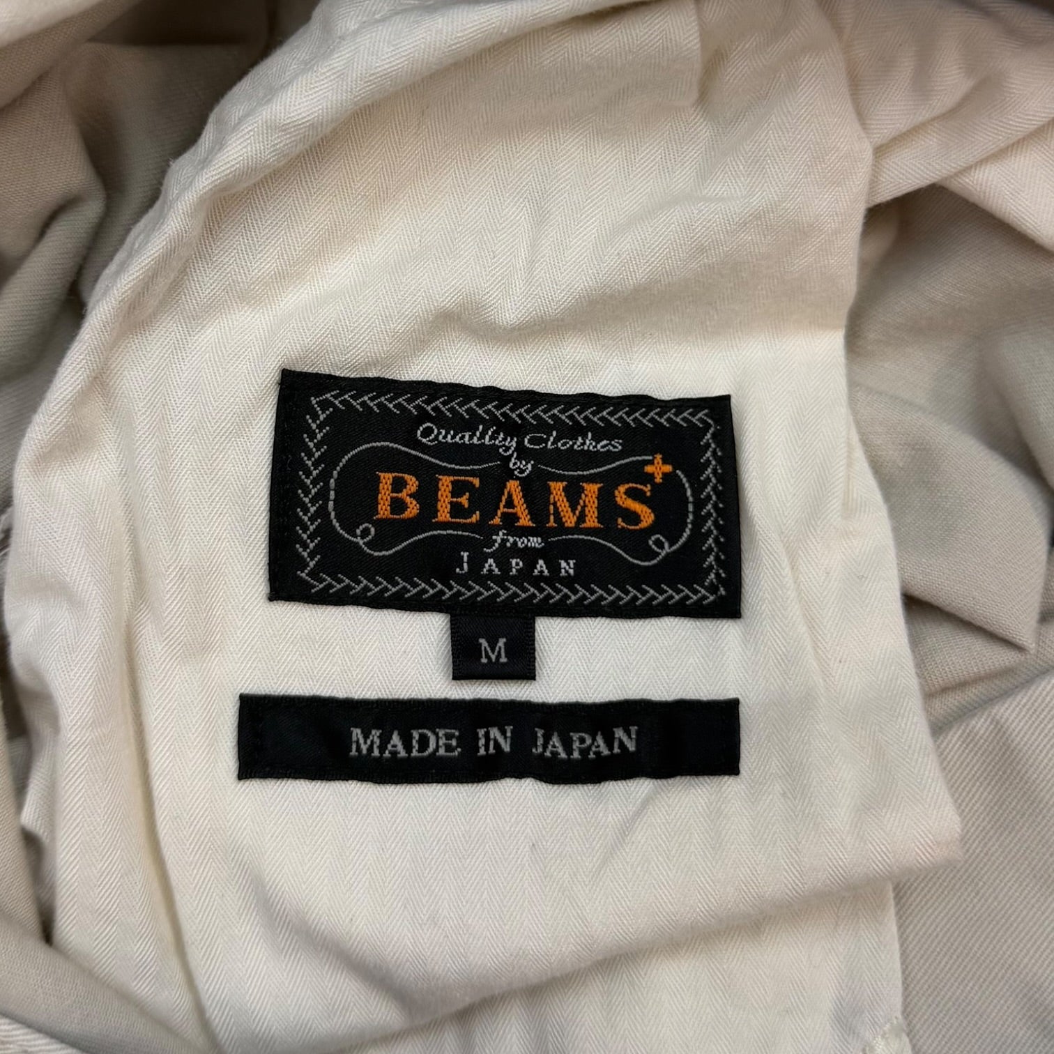 Beams Plus 2-Pleat Tapered Chino Trousers Cement Beige