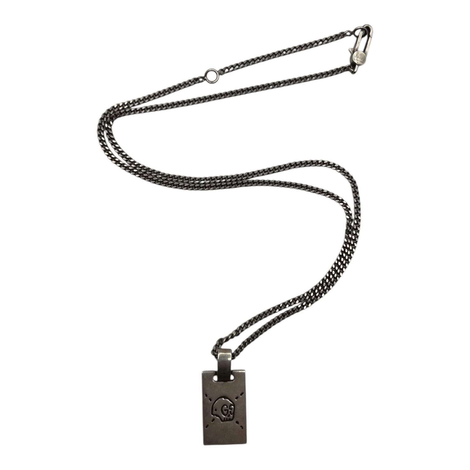 Gucci Skull Pendant Necklace Silver