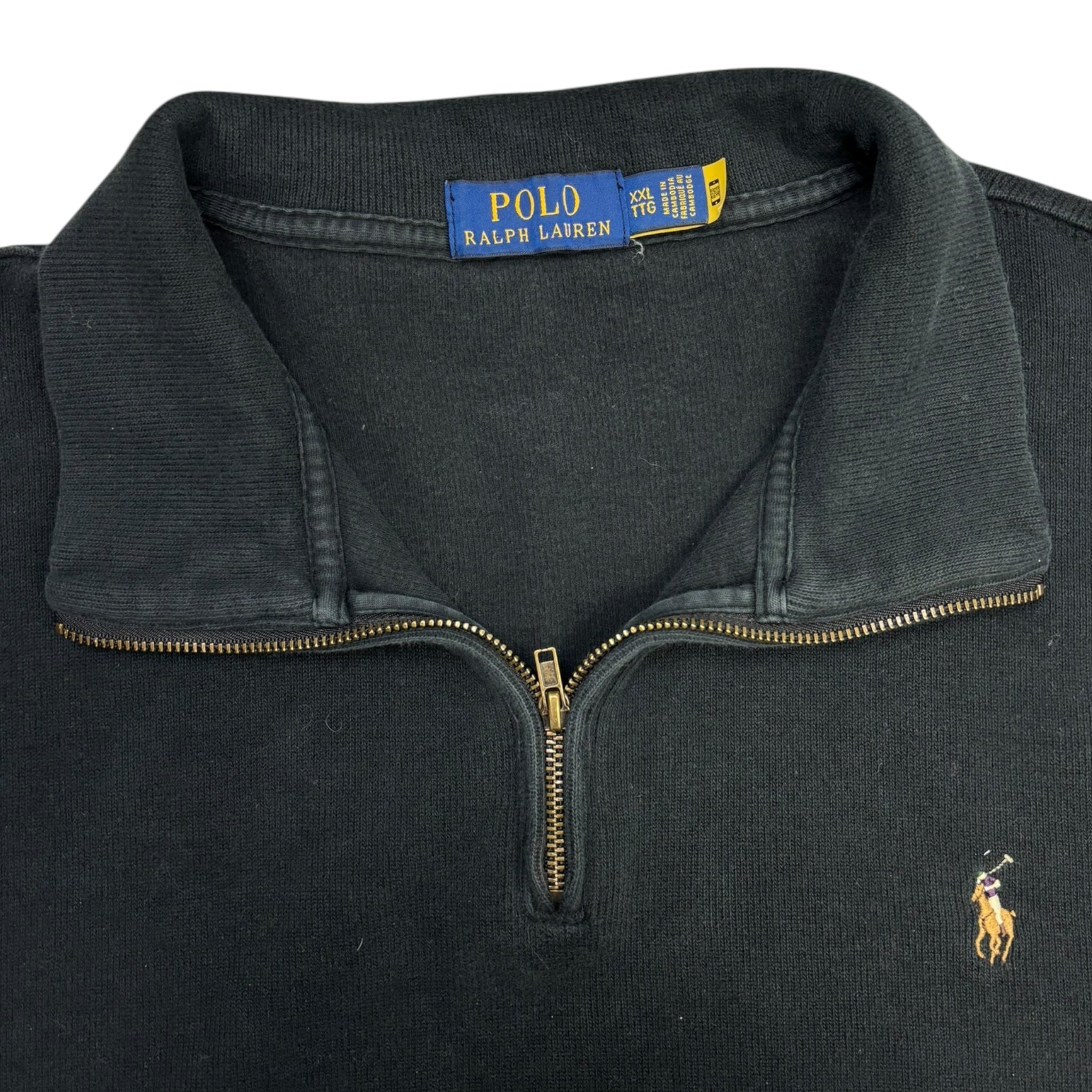 Vintage Polo Ralph Lauren Quarter Zip Sweater Black