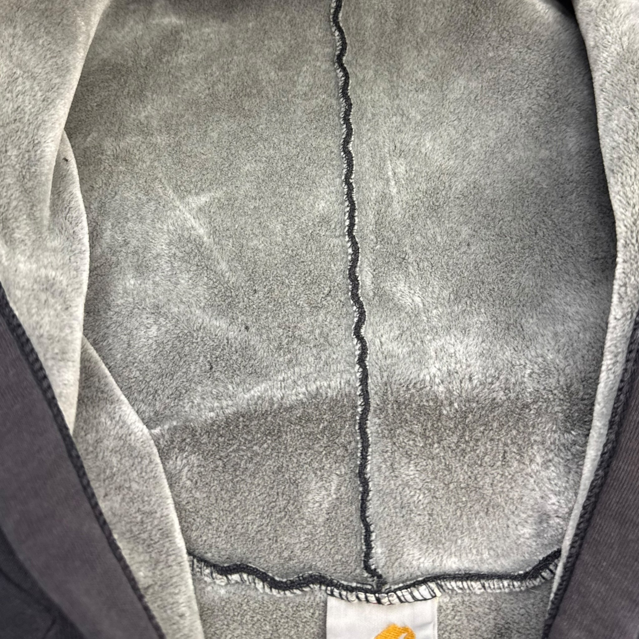 Vintage Carhartt Velour Zip Up Hoodie Grey