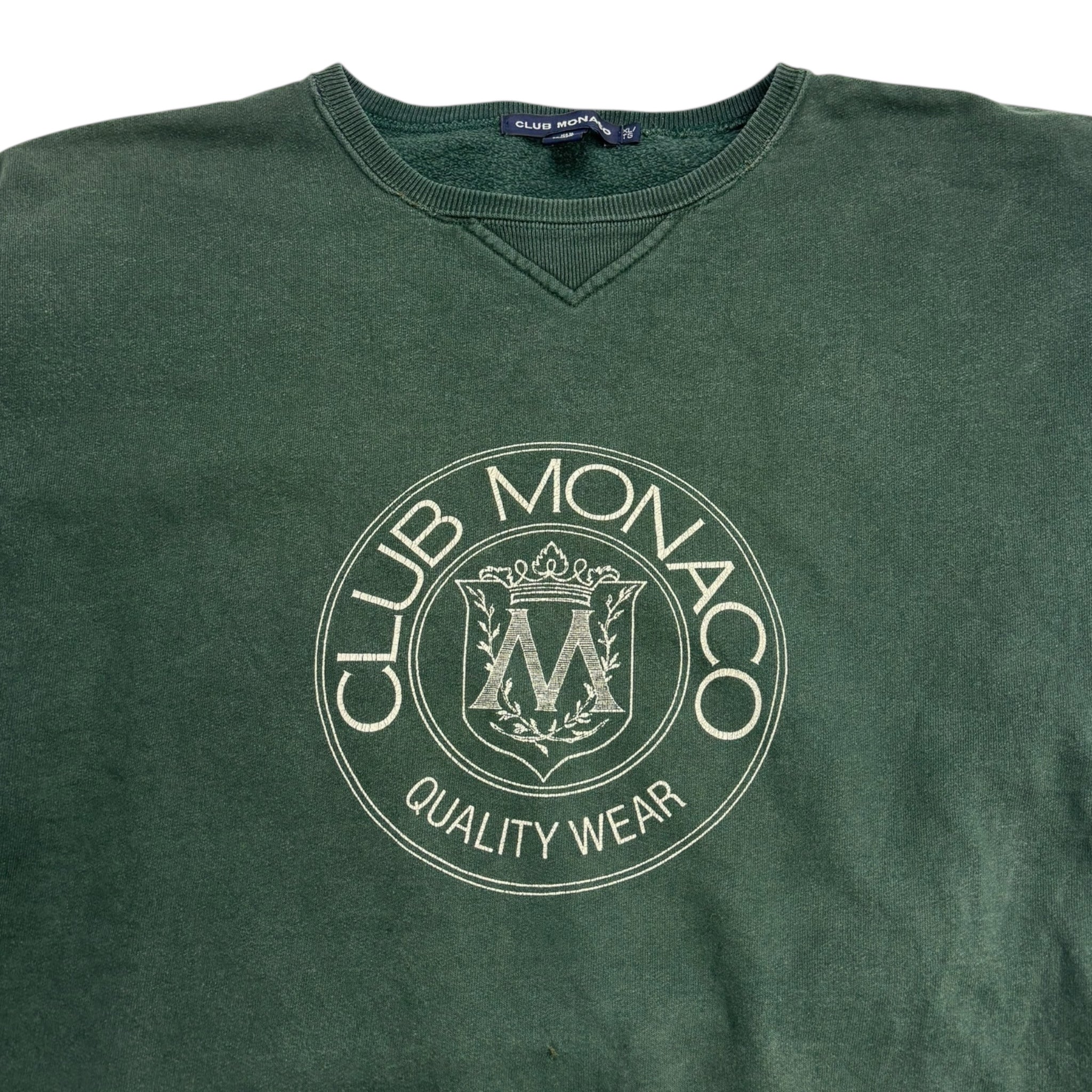 Vintage Club Monaco Crest Crewneck Green