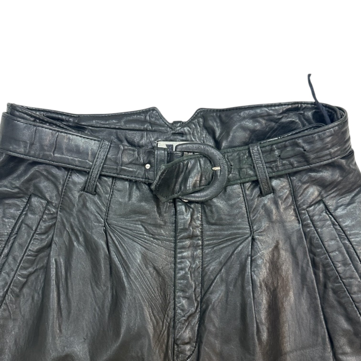Vintage Leather Pants Black