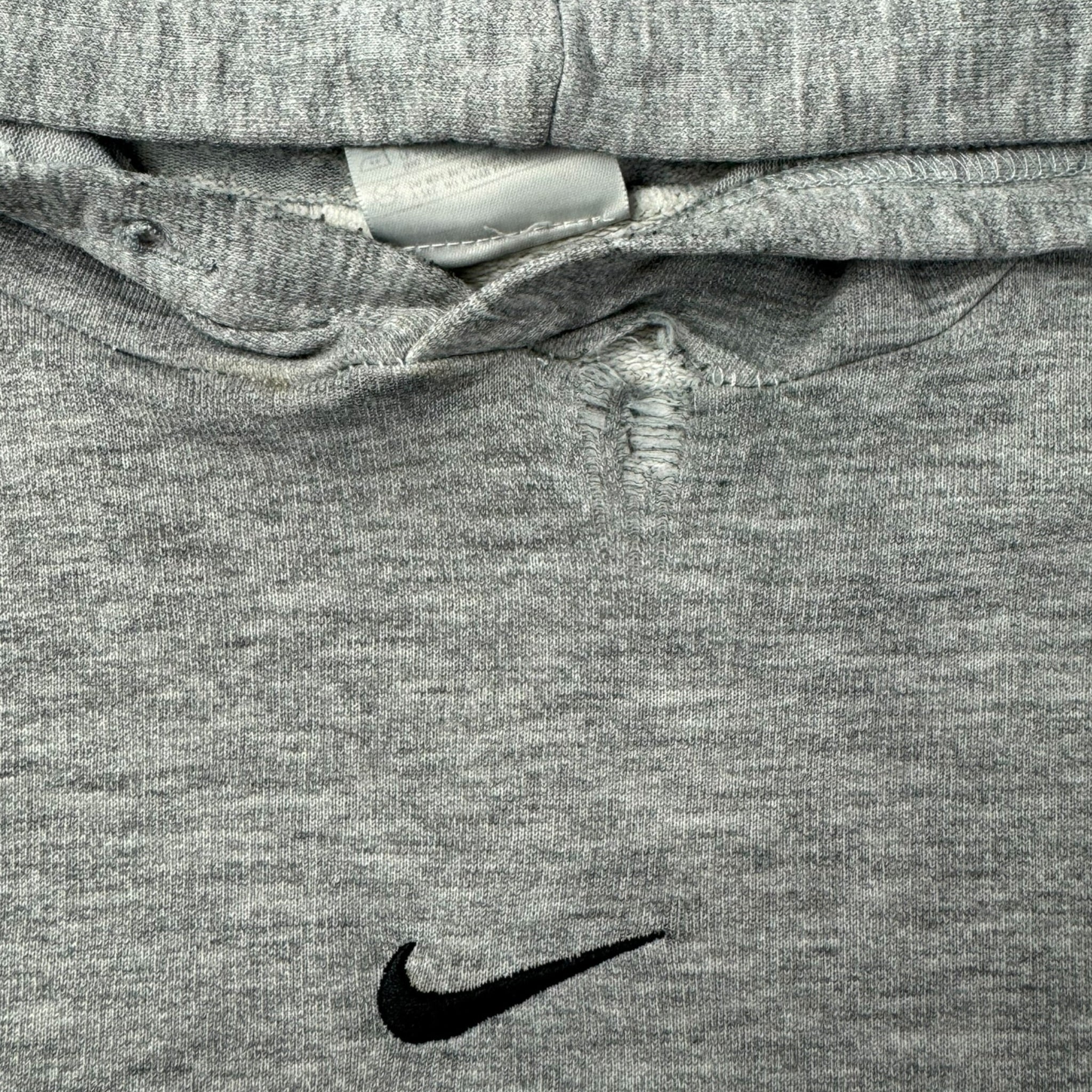 Vintage Nike Center Swoosh Hoodie Grey