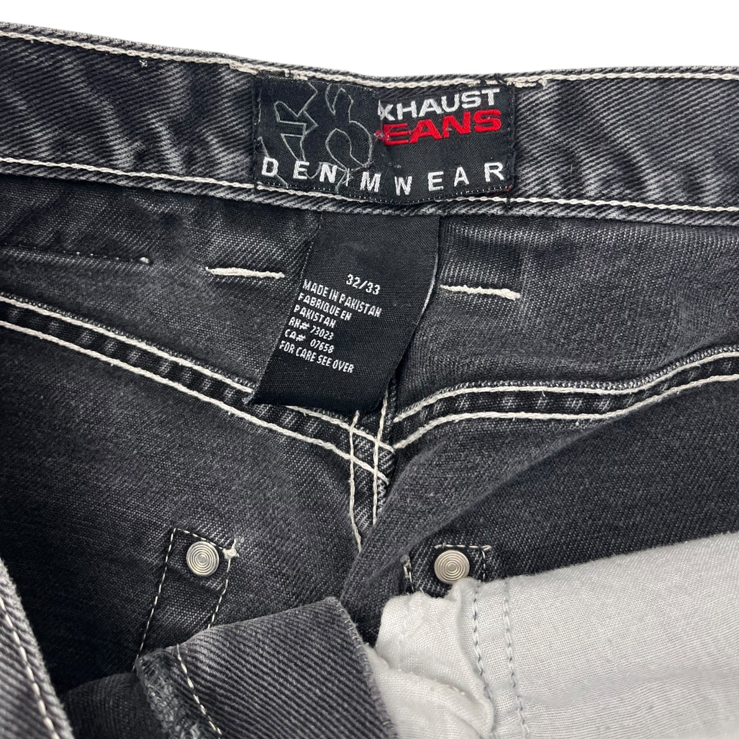 Vintage Y2K Exhaust Faded Black Denim