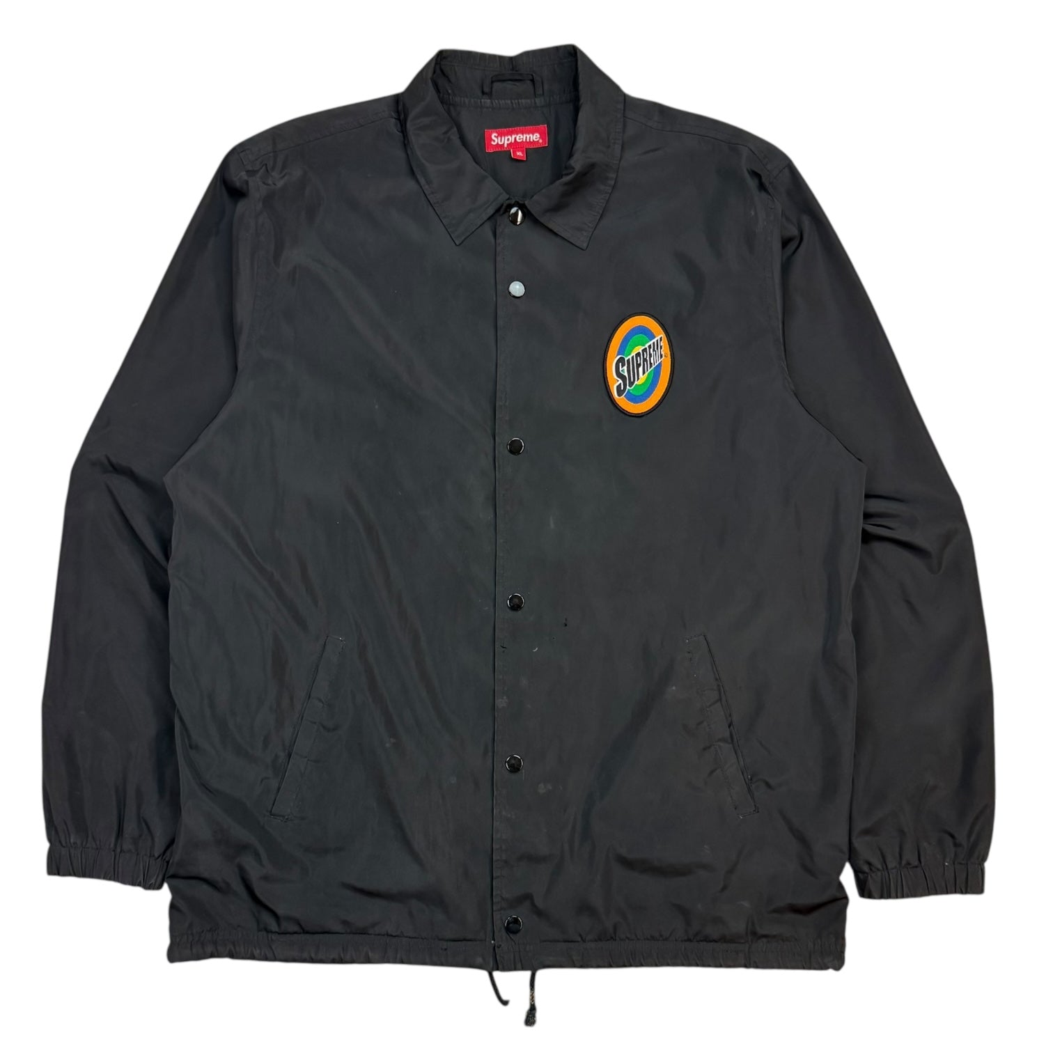 Supreme Spin Logo Coach Jacket Black