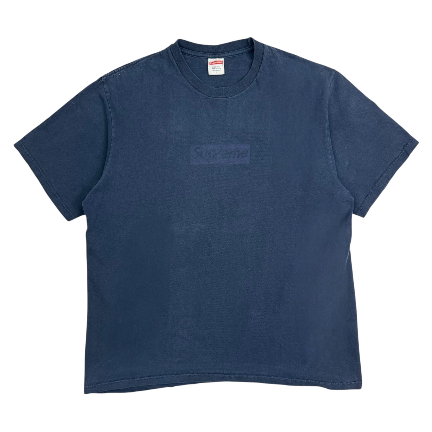 Supreme Tonal Box Logo Tee Navy Blue