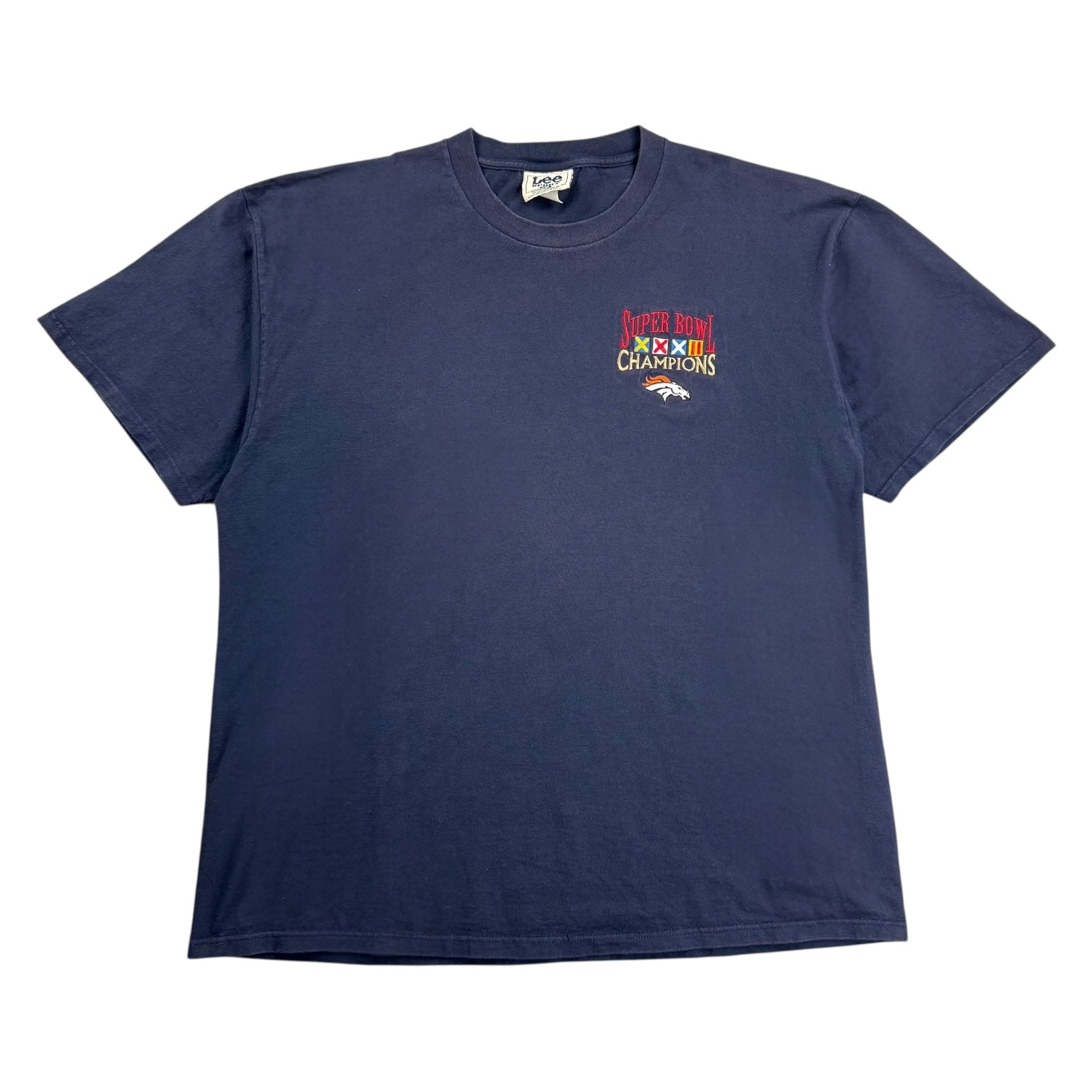 Vintage Denver Broncos Super Bowl XXXII Champions Tee Navy Blue