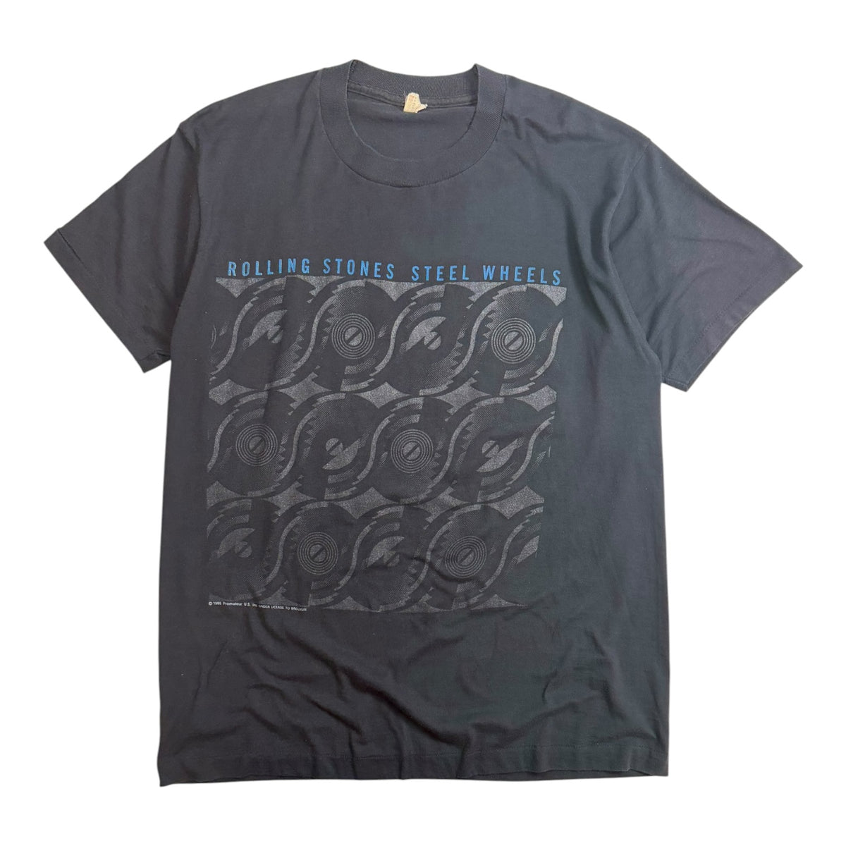Vintage Rolling Stones Steel Wheels 1989 Tour T-Shirt Black