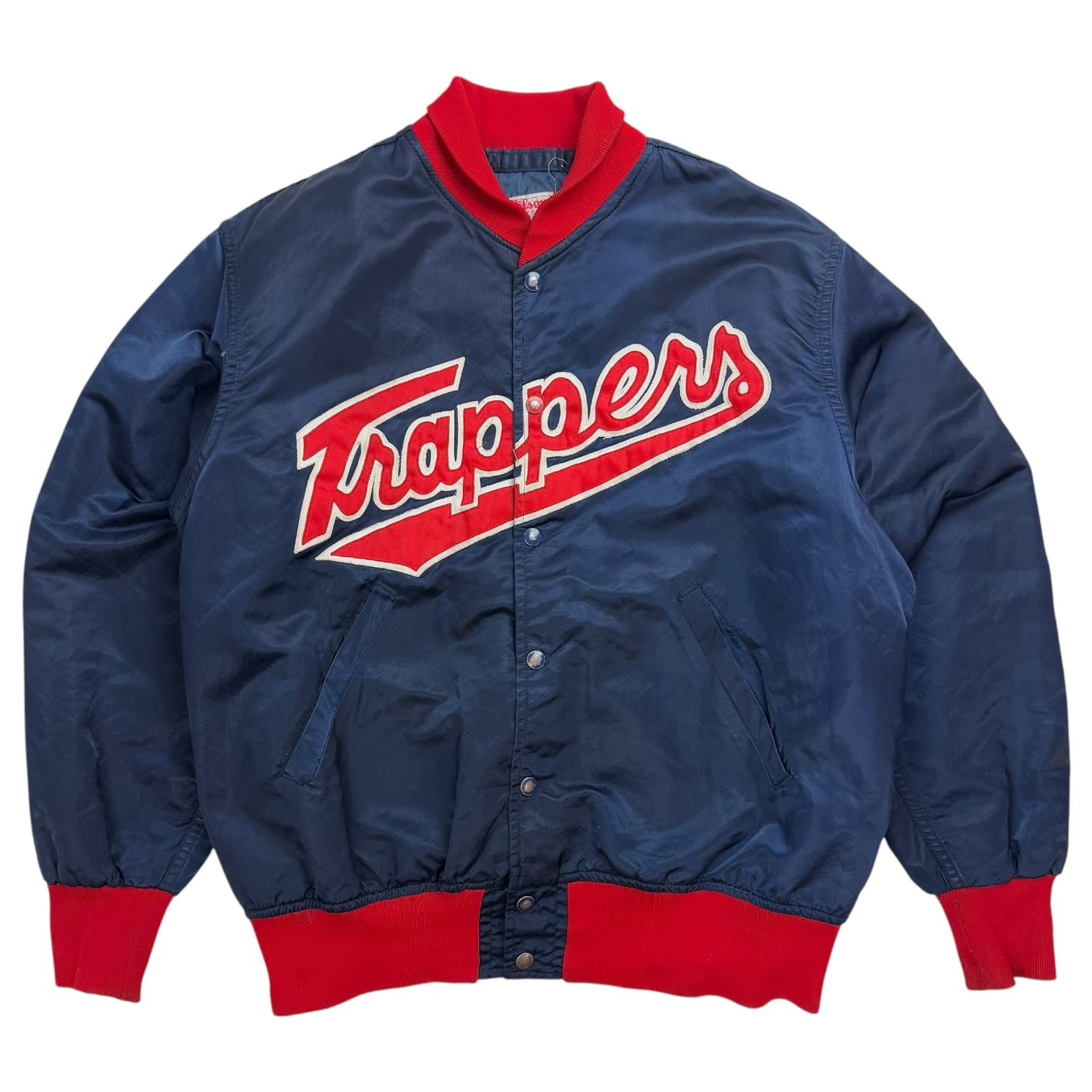 Vintage Wilson Edmonton Trappers Batting Jacket Blue/Red