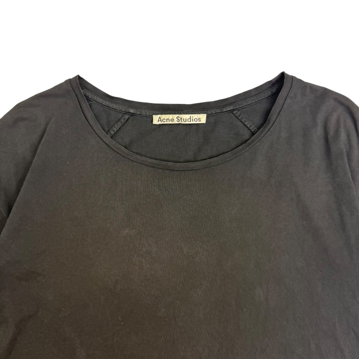 (W) Acne Studios Basic Scoop Neck Tee Black