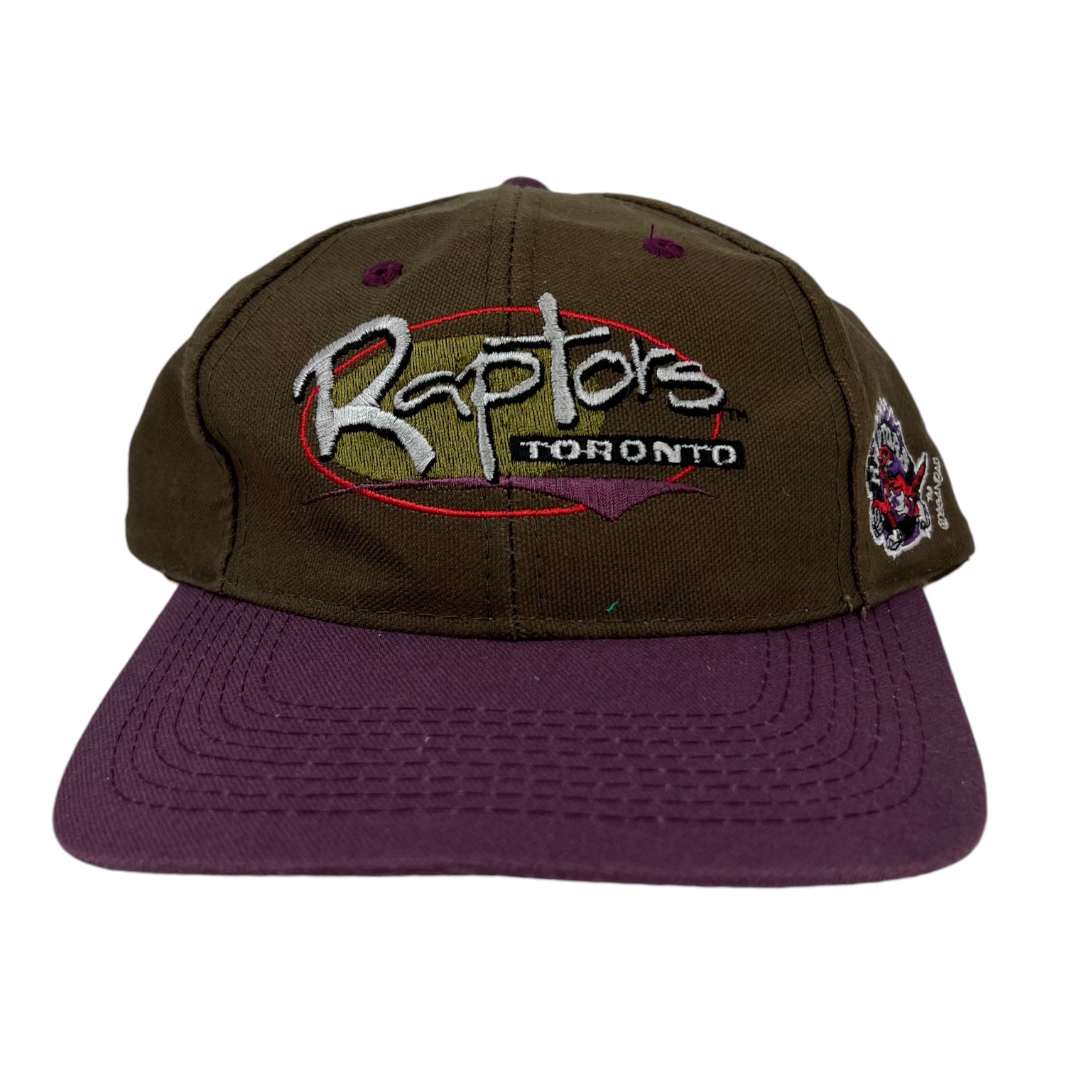 Vintage Toronto Raptors Logo Athletic Hat Brown/Purple