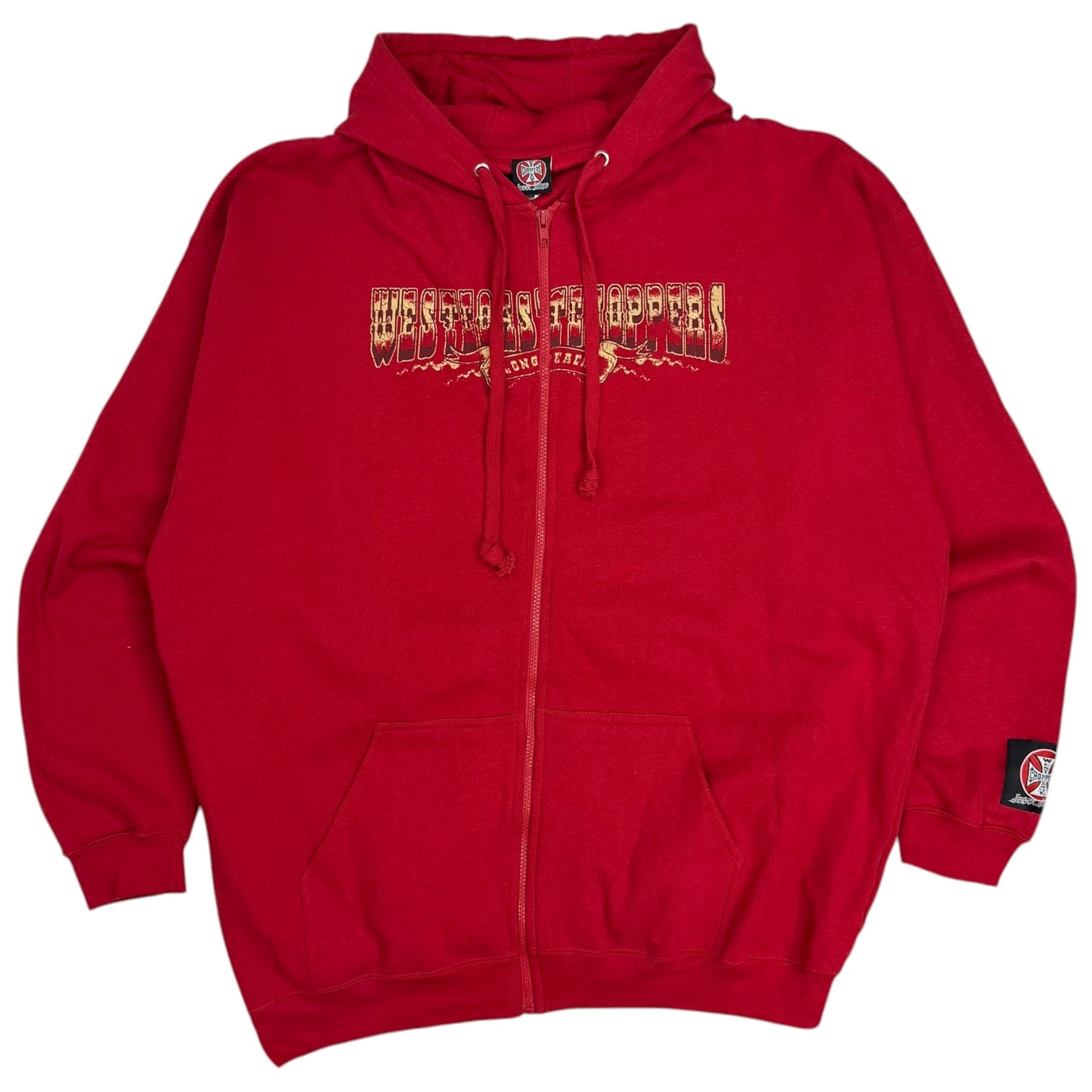 Vintage West Coast Choppers Zip Up Hoodie Red