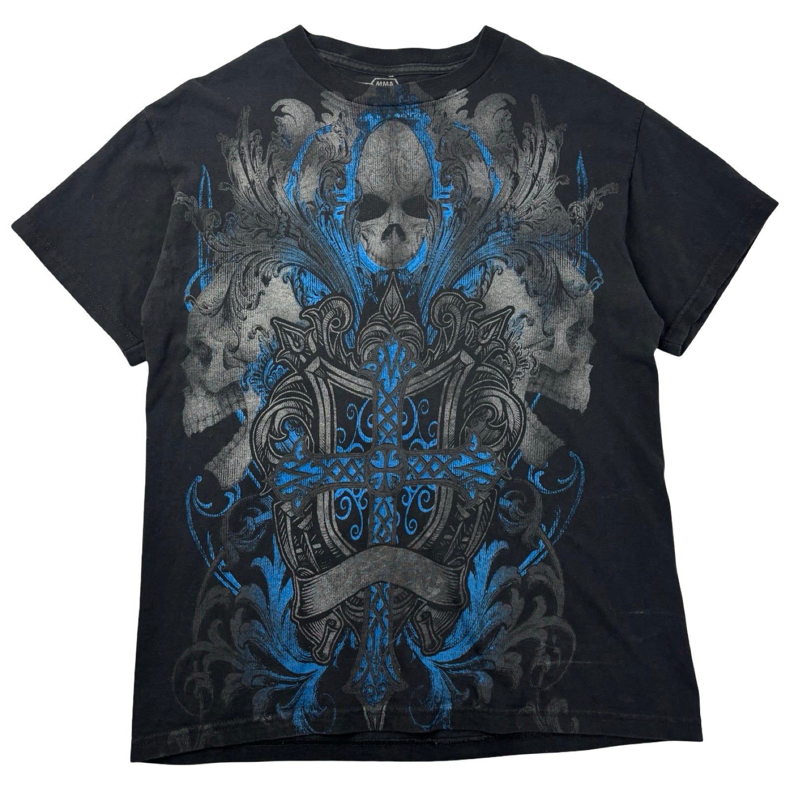 Cyber Y2K MMA Elite Blue Skull T-Shirt