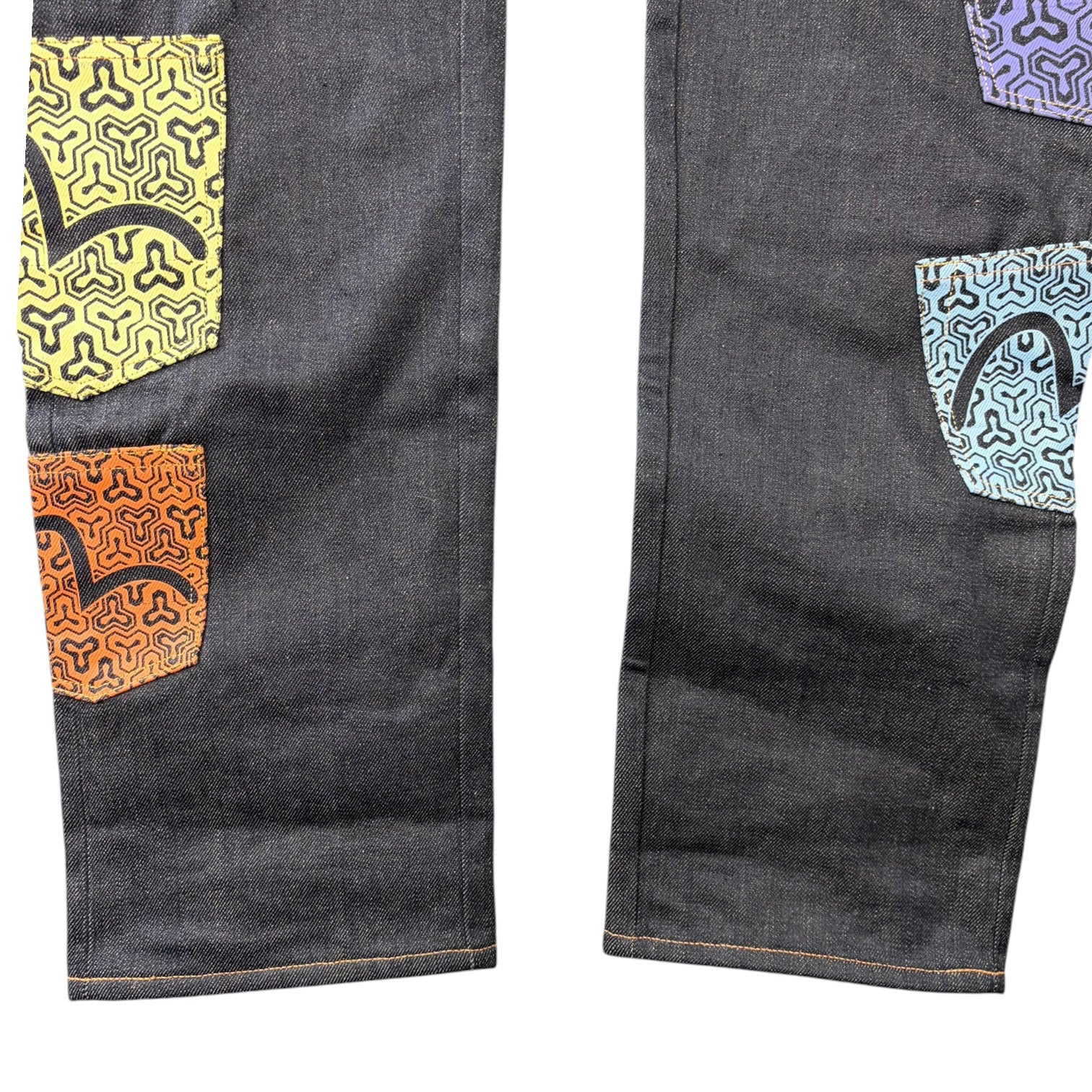 Evisu Multi-Pocket Selvedge Denim Jeans Multi/Dark Wash