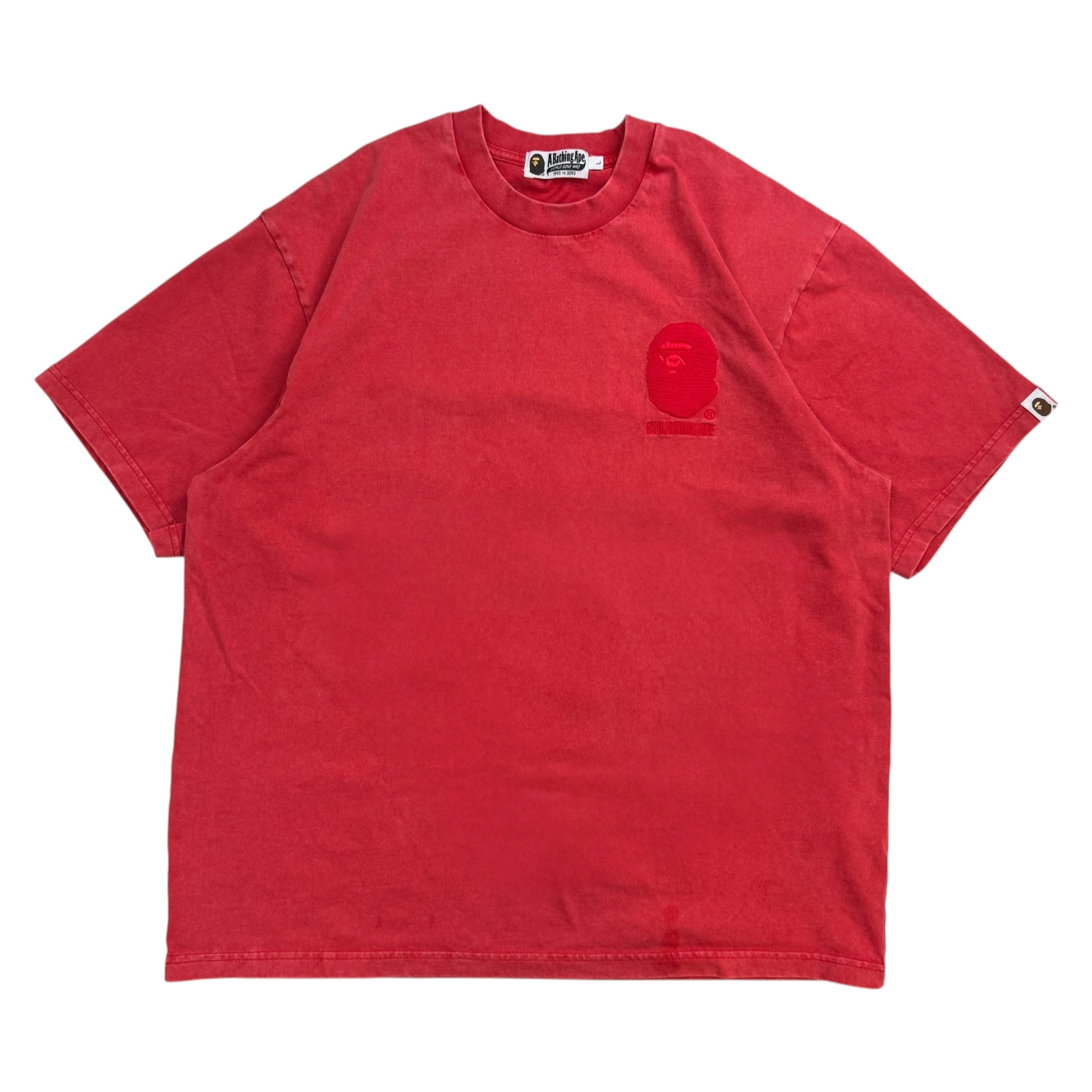 BAPE Ape Head One Point Tee Red