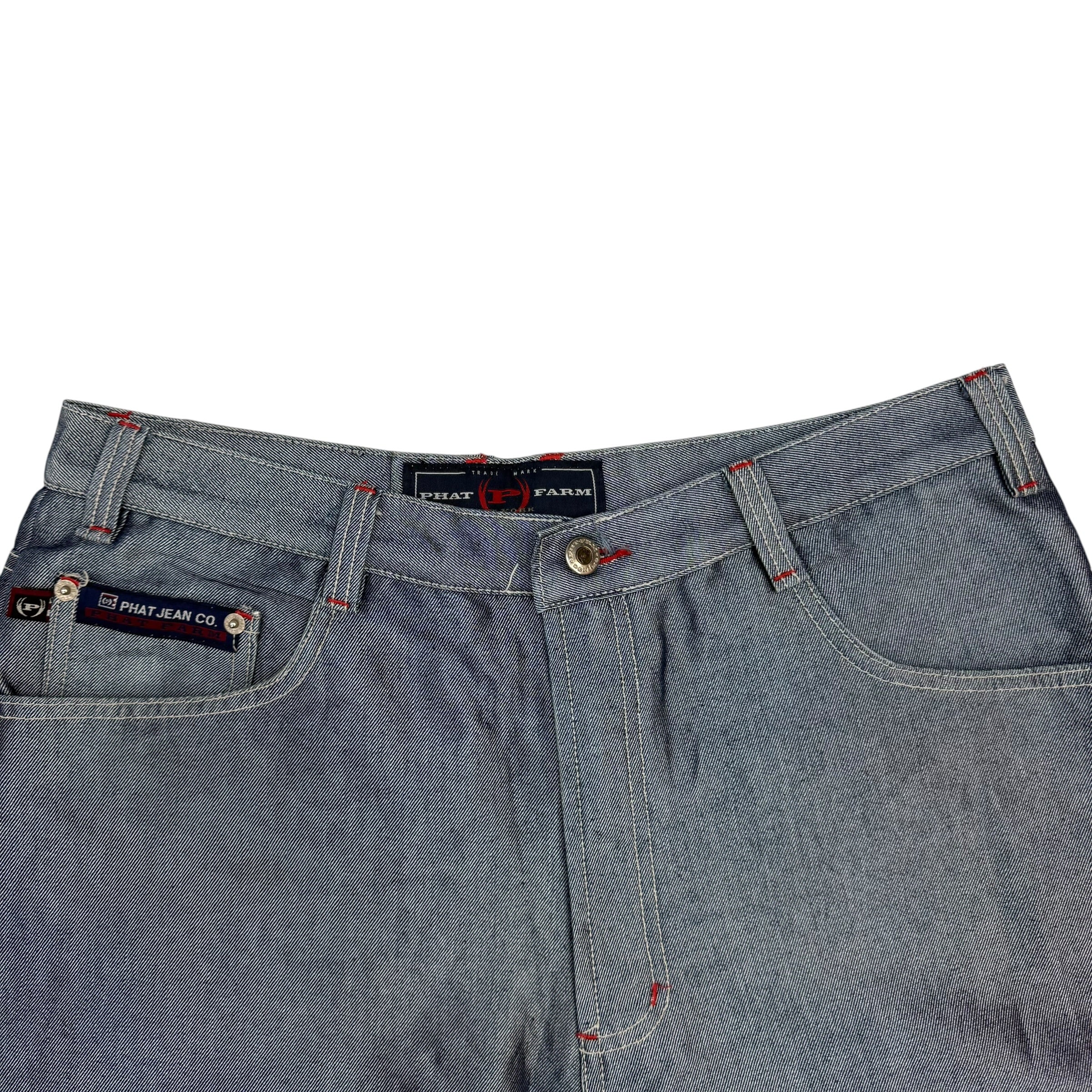 Vintage Phat Farm Glossy Jeans Blue
