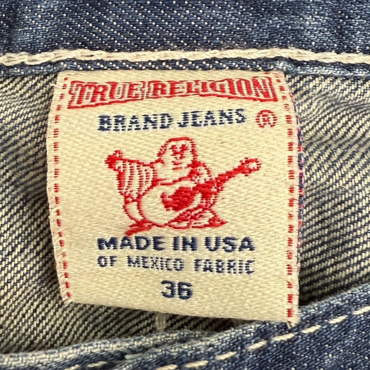 Vintage True Religion Straight Cut Denim Pants Medium Wash