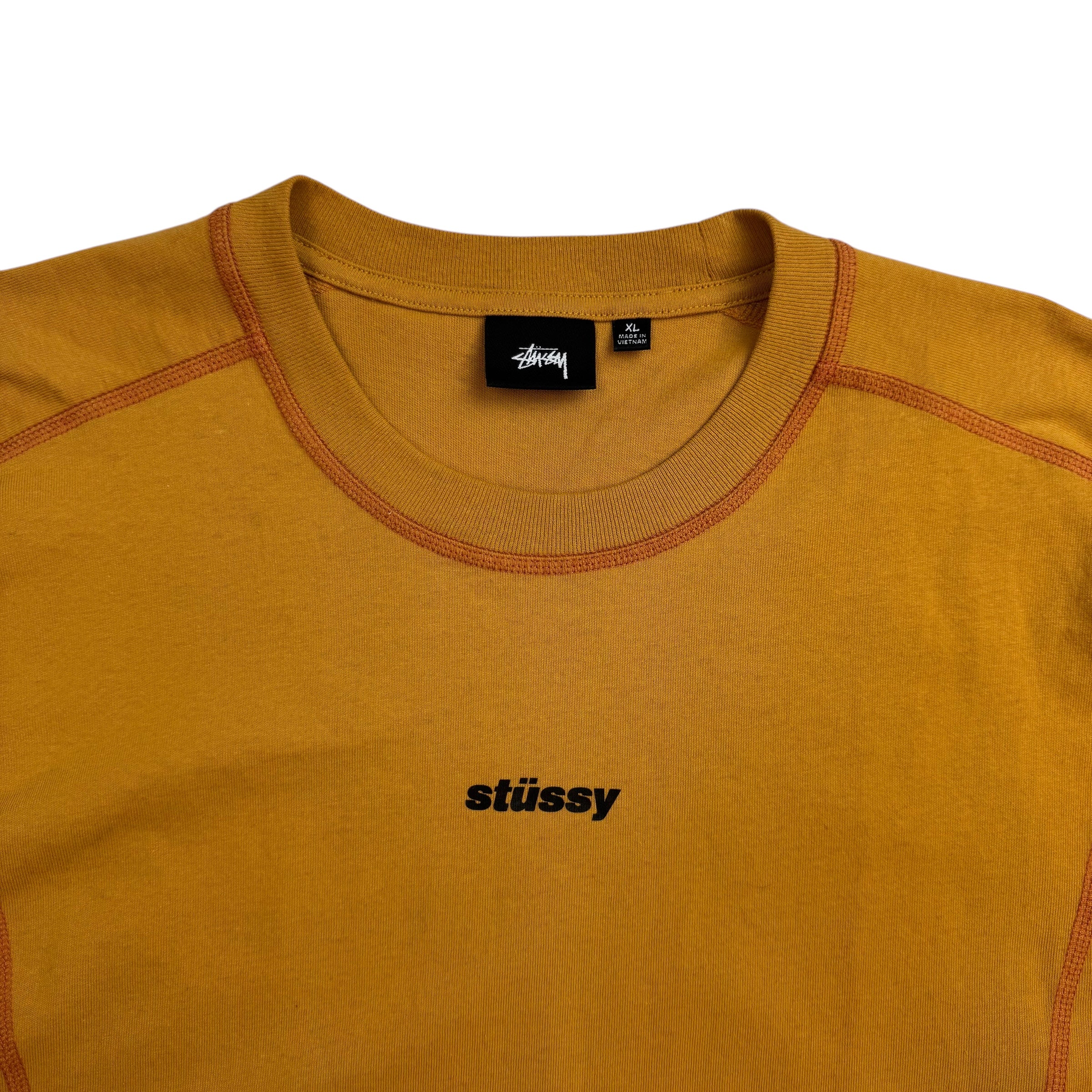 Stussy Wave Short Sleeve Crewneck Tee Mustard