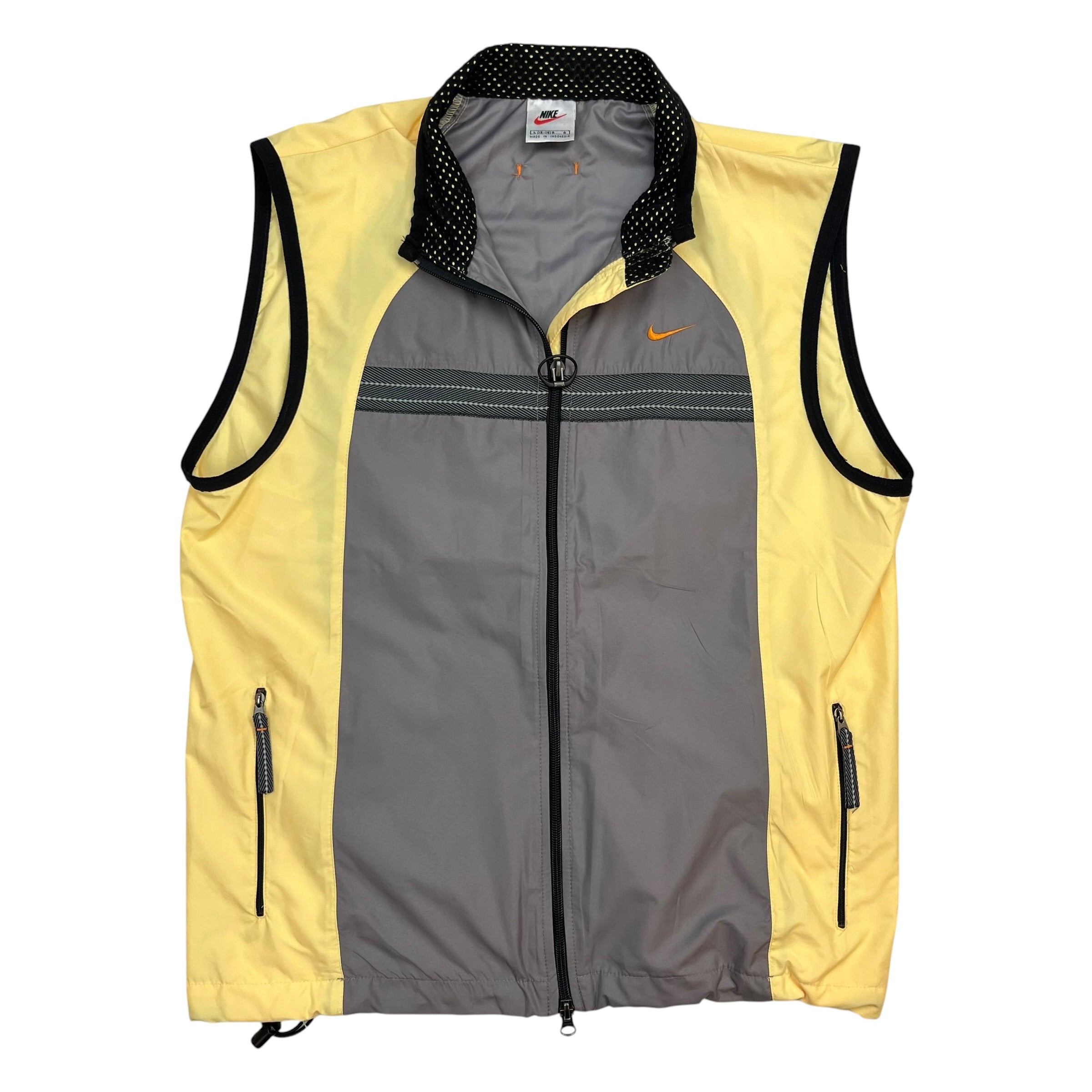 Vintage Nike Windbreaker Vest Grey/Yellow