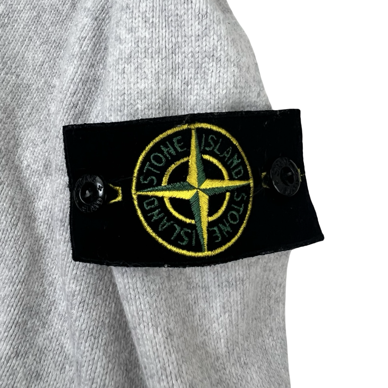 Stone Island Detachable Compass Patch Turtleneck Sweater Grey