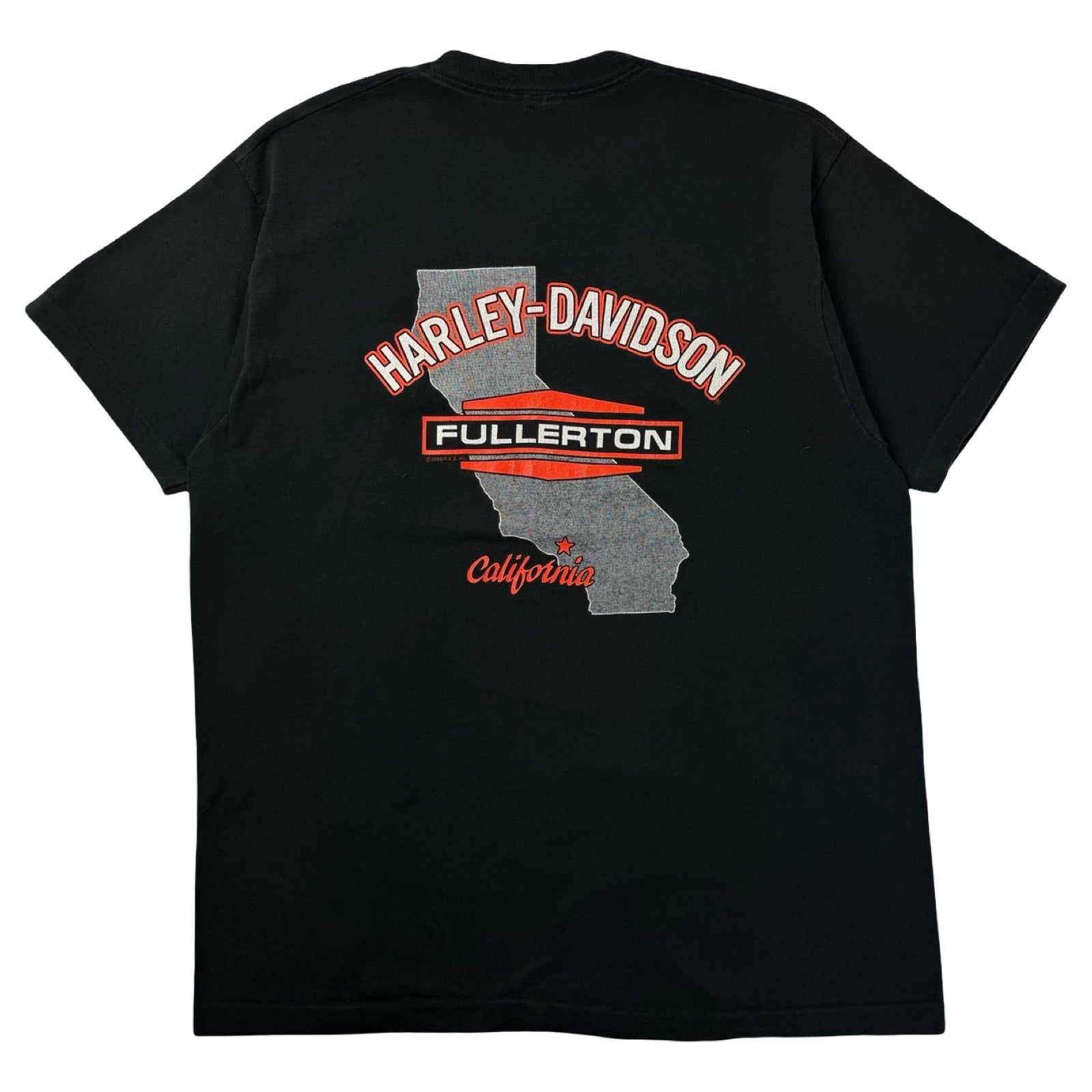 1986 Harley Davidson California Pocket Logo T-Shirt Black