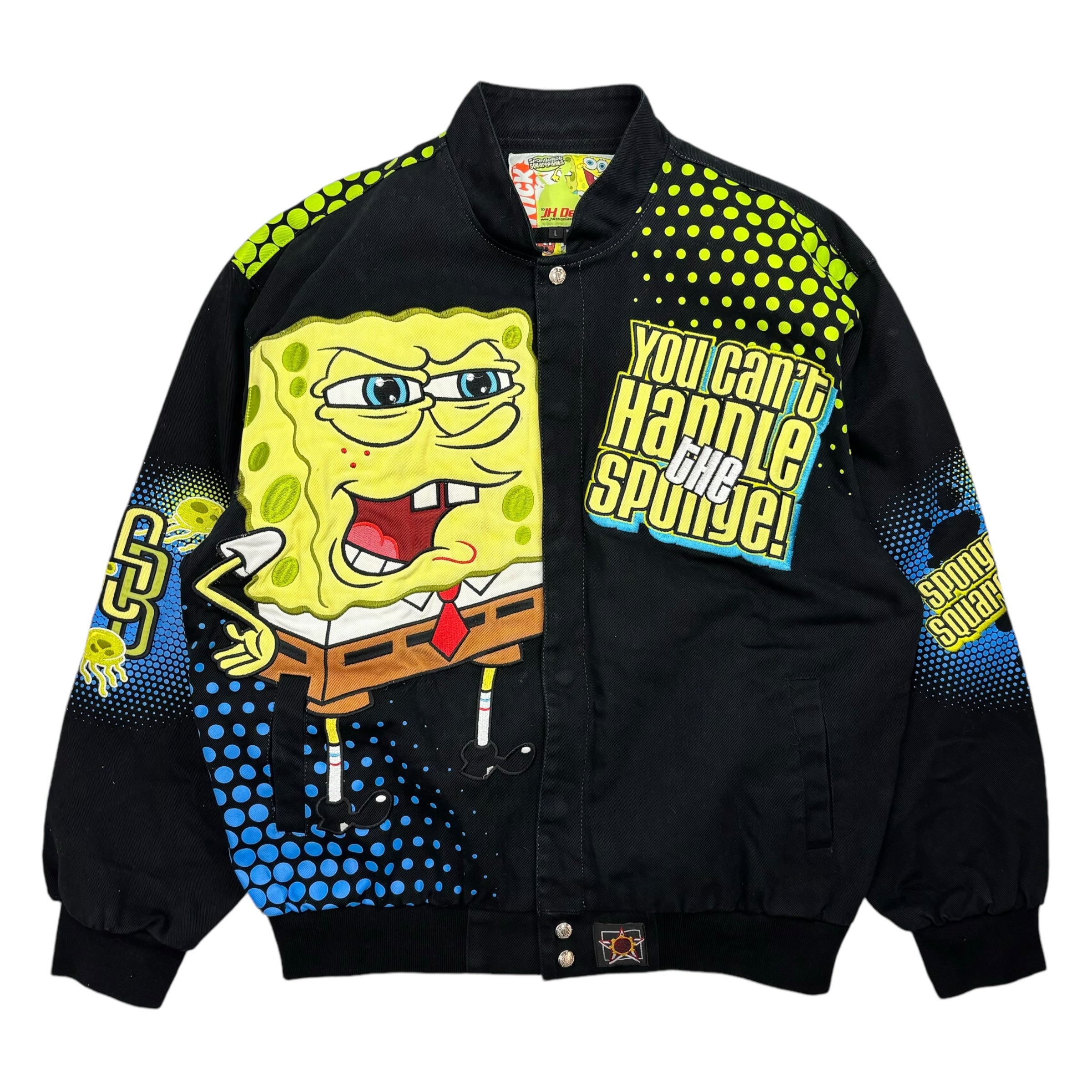 Vintage JH Design SpongeBob SquarePants NASCAR Jacket