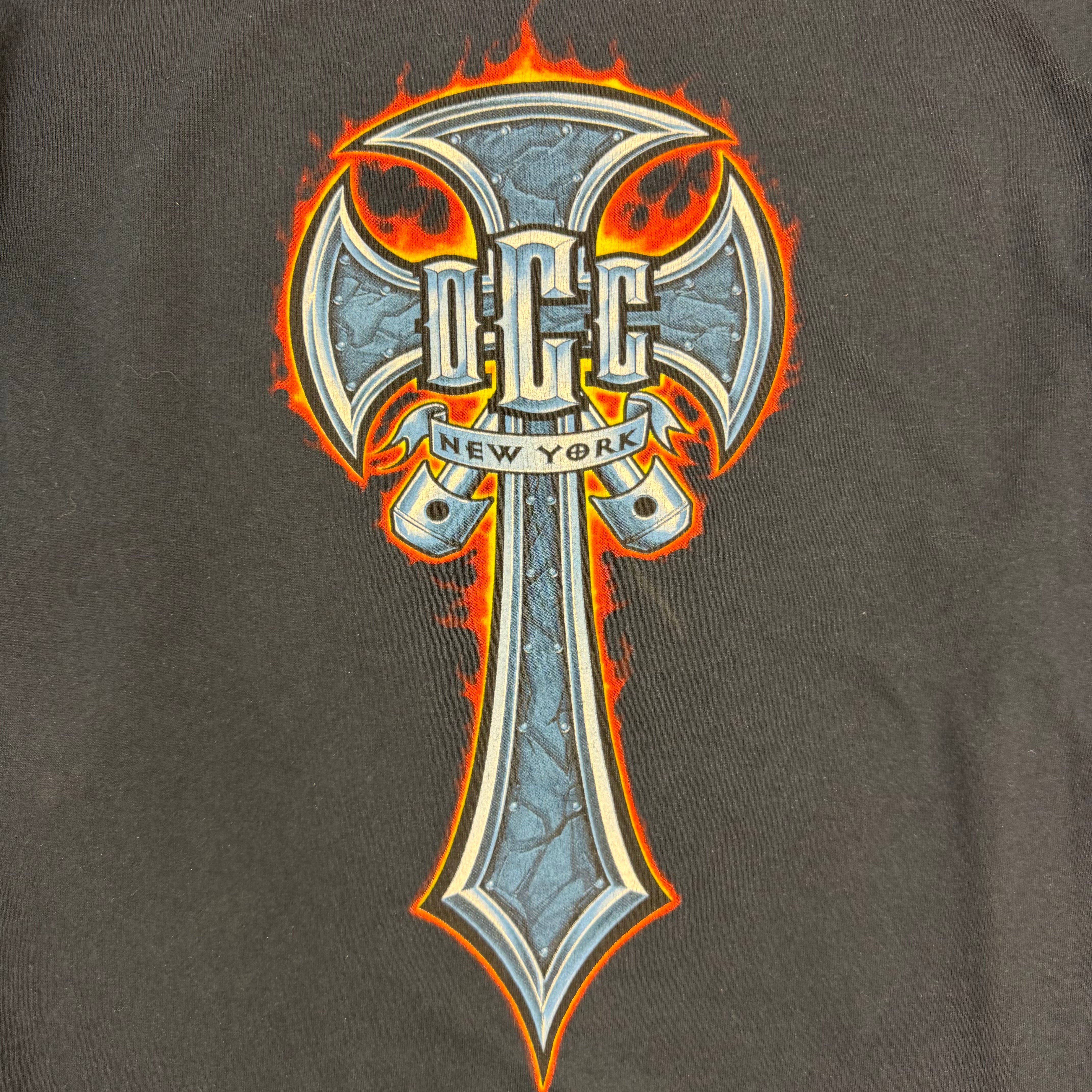 Vintage Orange County Choppers Flame Cross Longsleeve Black