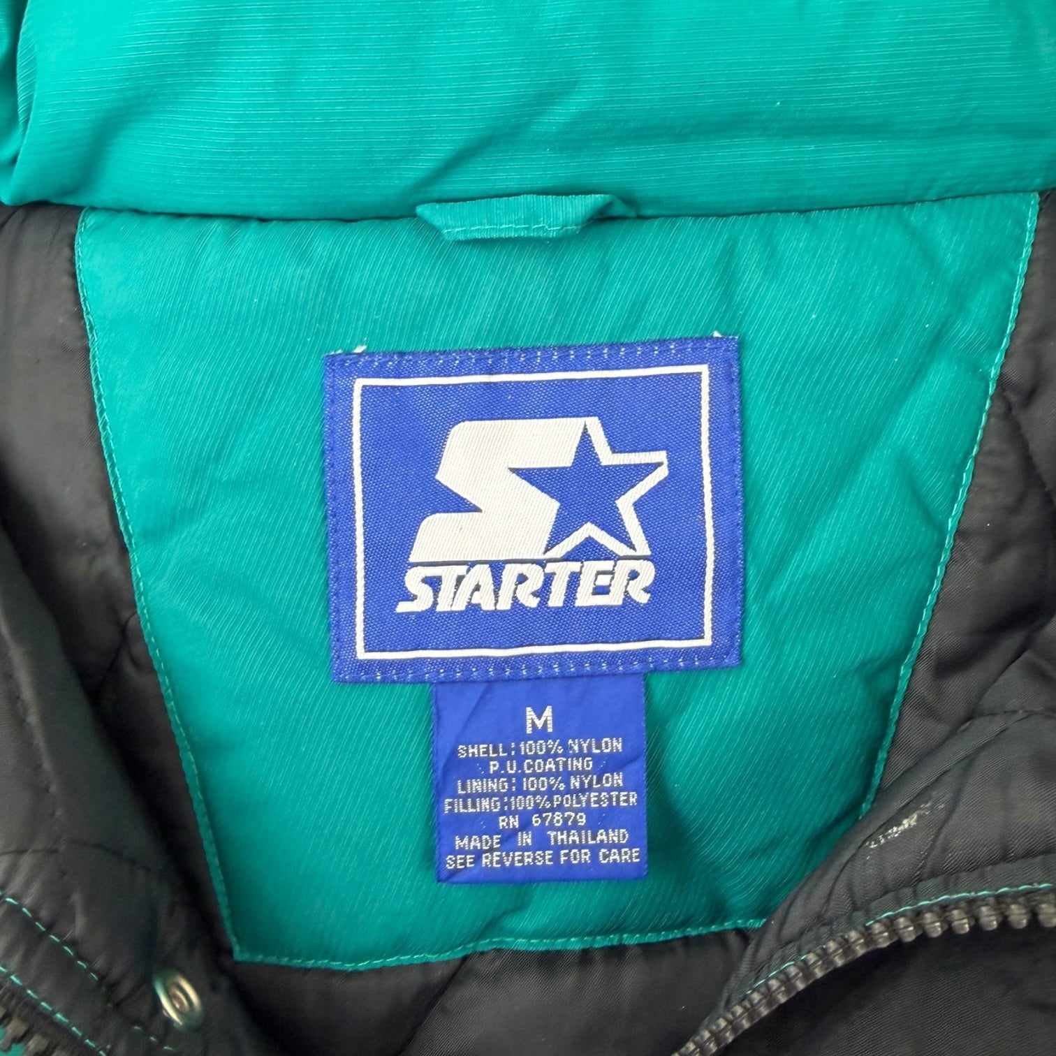 Vintage Starter IHL Grizzlies Puffer Jacket Teal