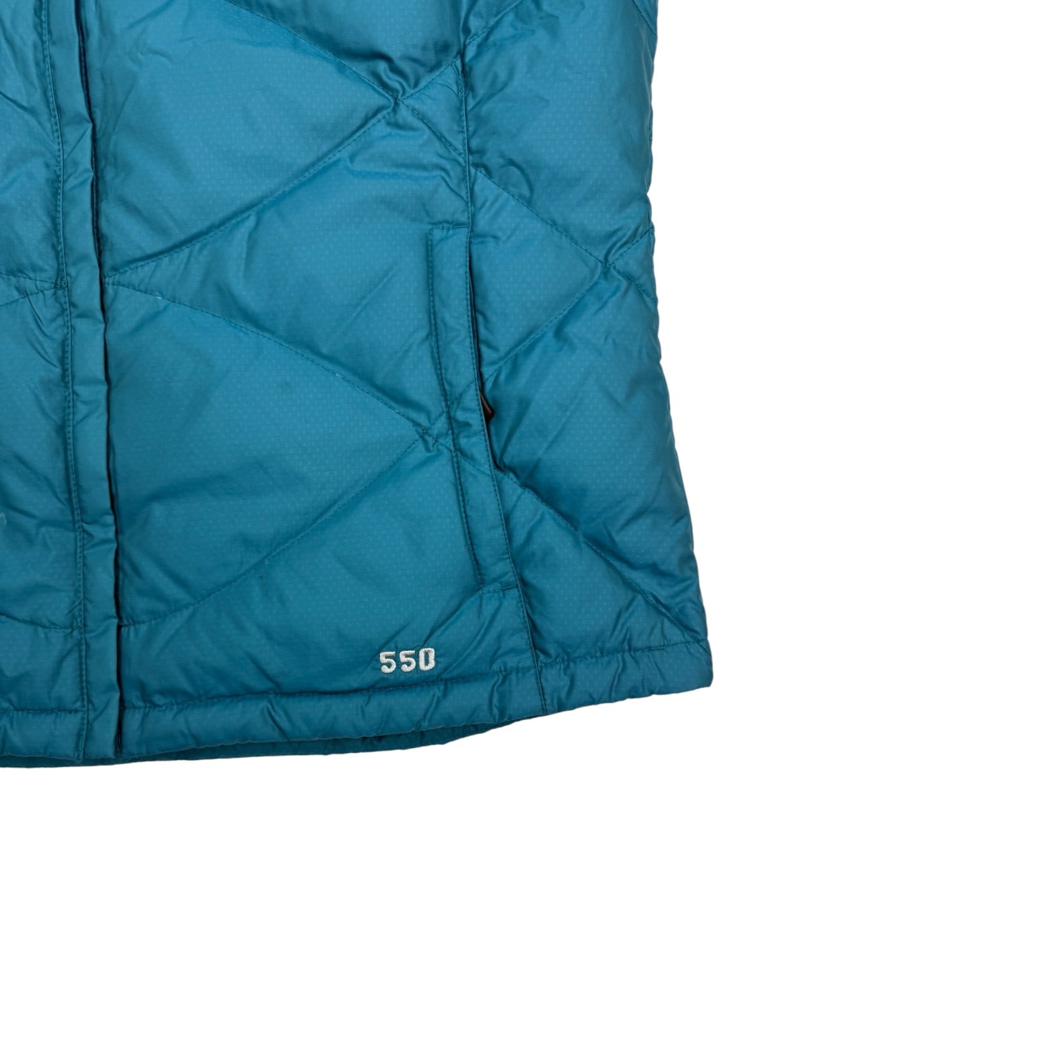 (W) Vintage The North Face 550 Fill Down Vest Blue