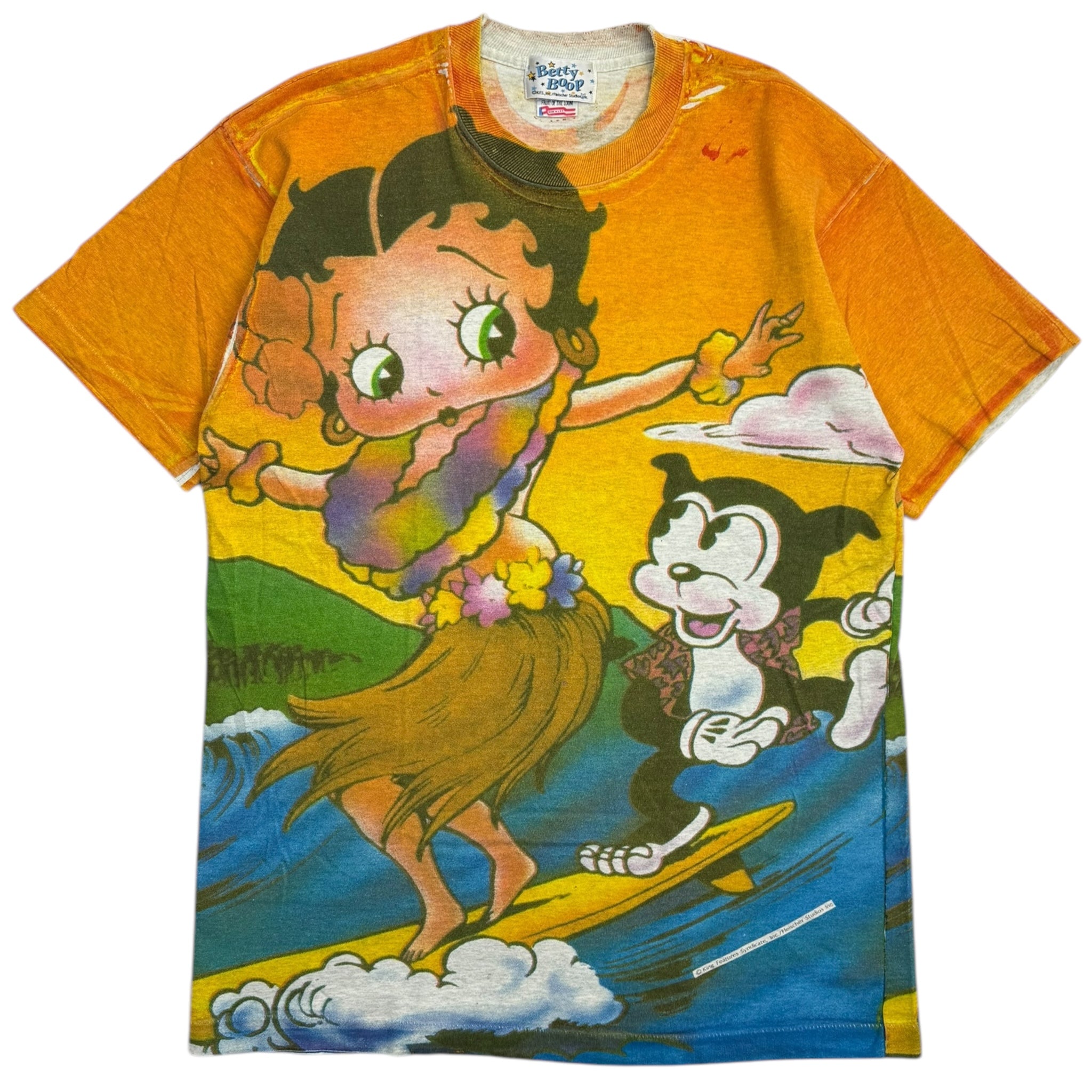 Betty boop surf good all over print tshirt for men