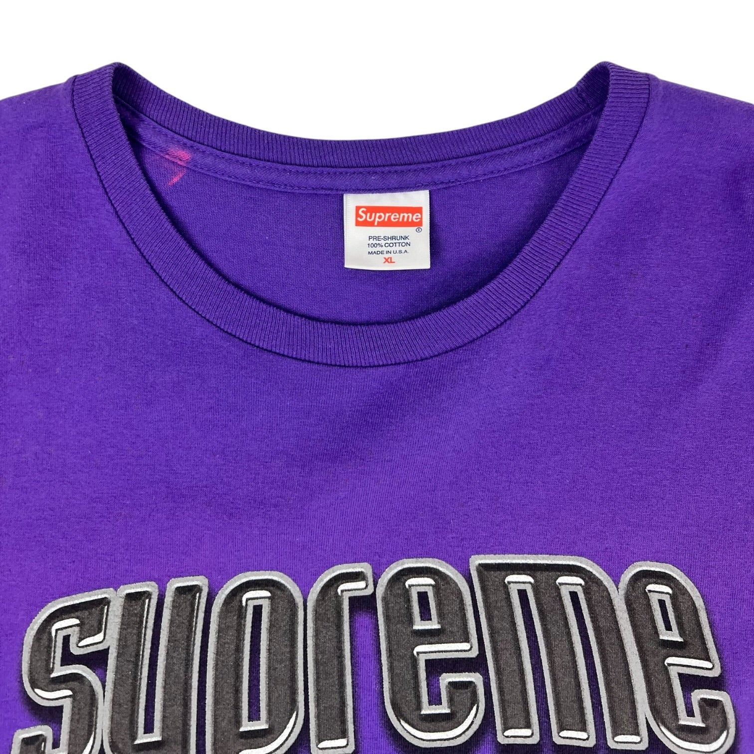 Supreme Embroidered Cut Out Logo T-Shirt