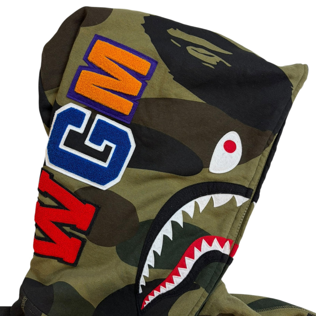 Bape 1st Camo Shark Full Zip Hoodie Green