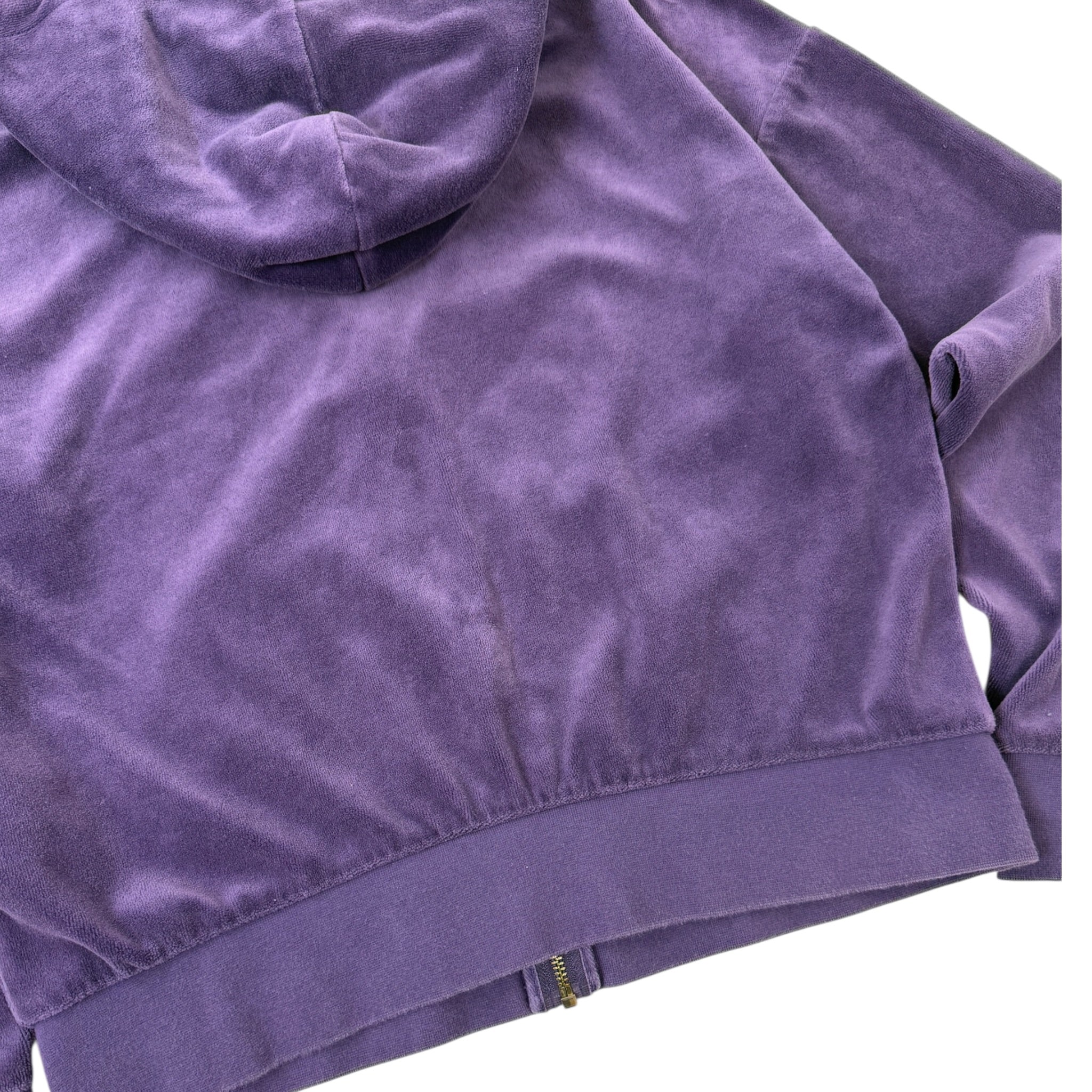 (W) Vintage Y2K Juicy Couture Purple Velour Track Jacket