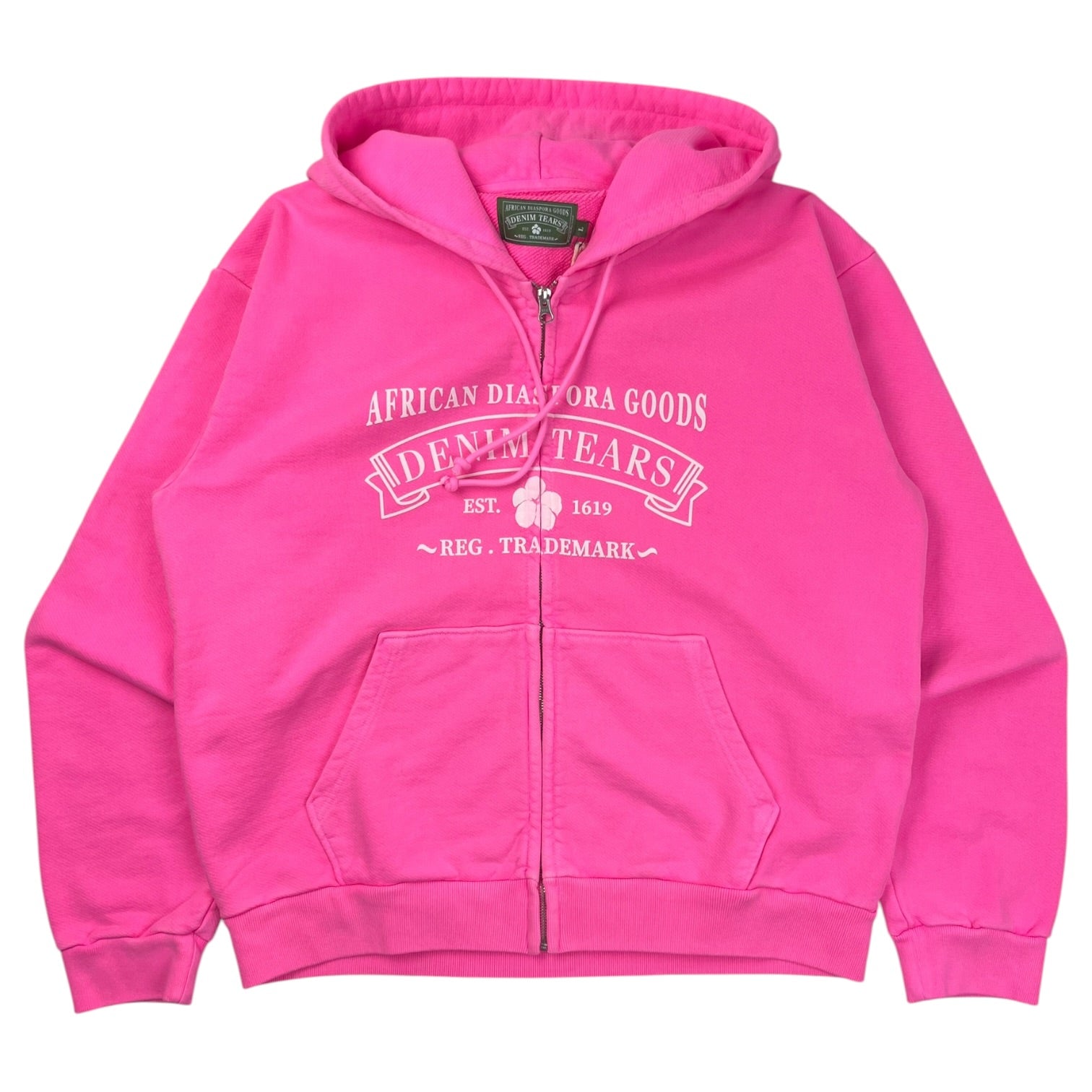 Denim Tears ADG Zip Up Hoodie Pink