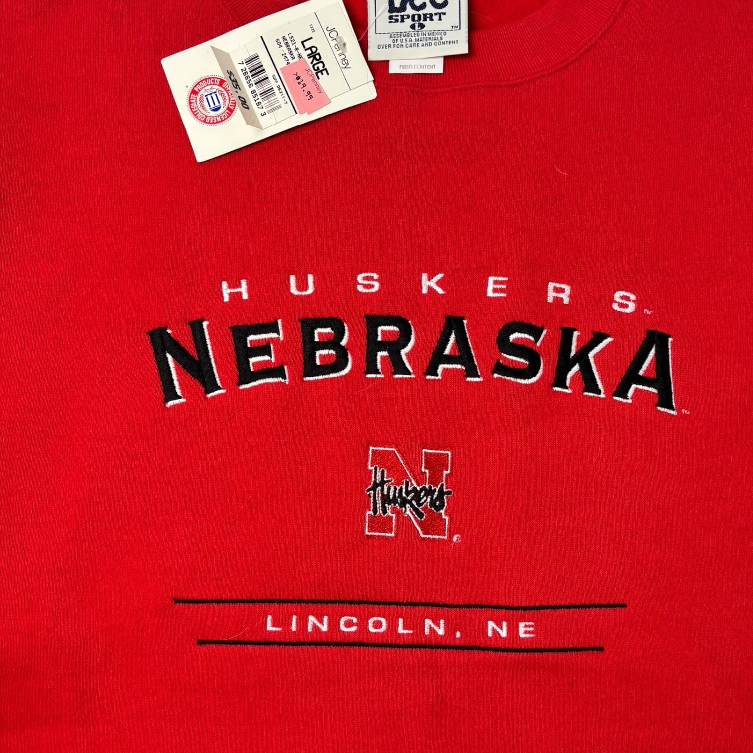 Vintage Huskers Nebraskas Crewneck Red