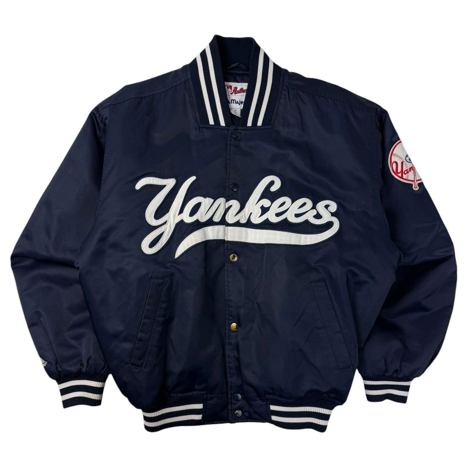 Vintage New York Yankees Majestic Satin Jacket Navy