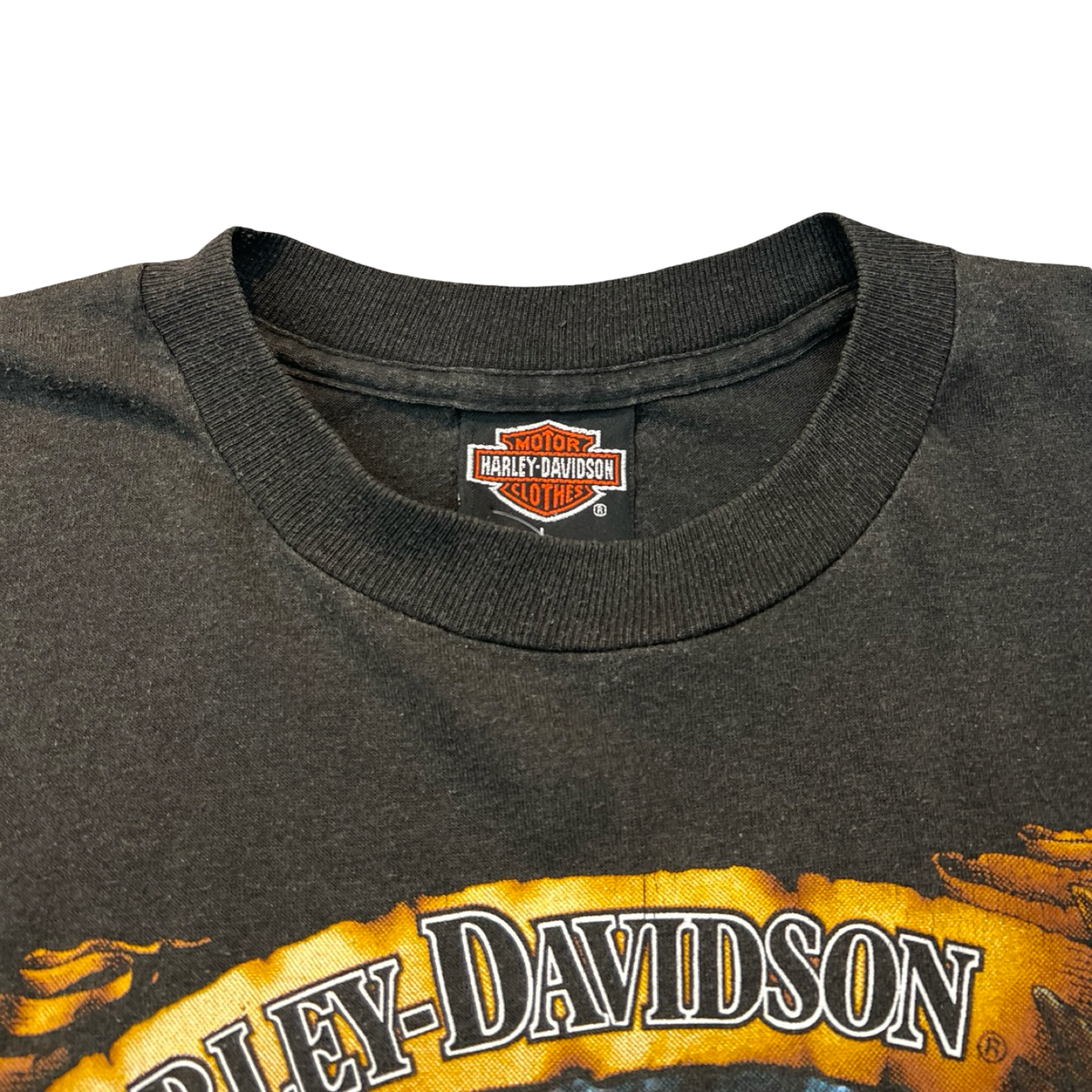 1994 Harley Davidson 3D Emblem The Eagle Soars Alone T-Shirt Black