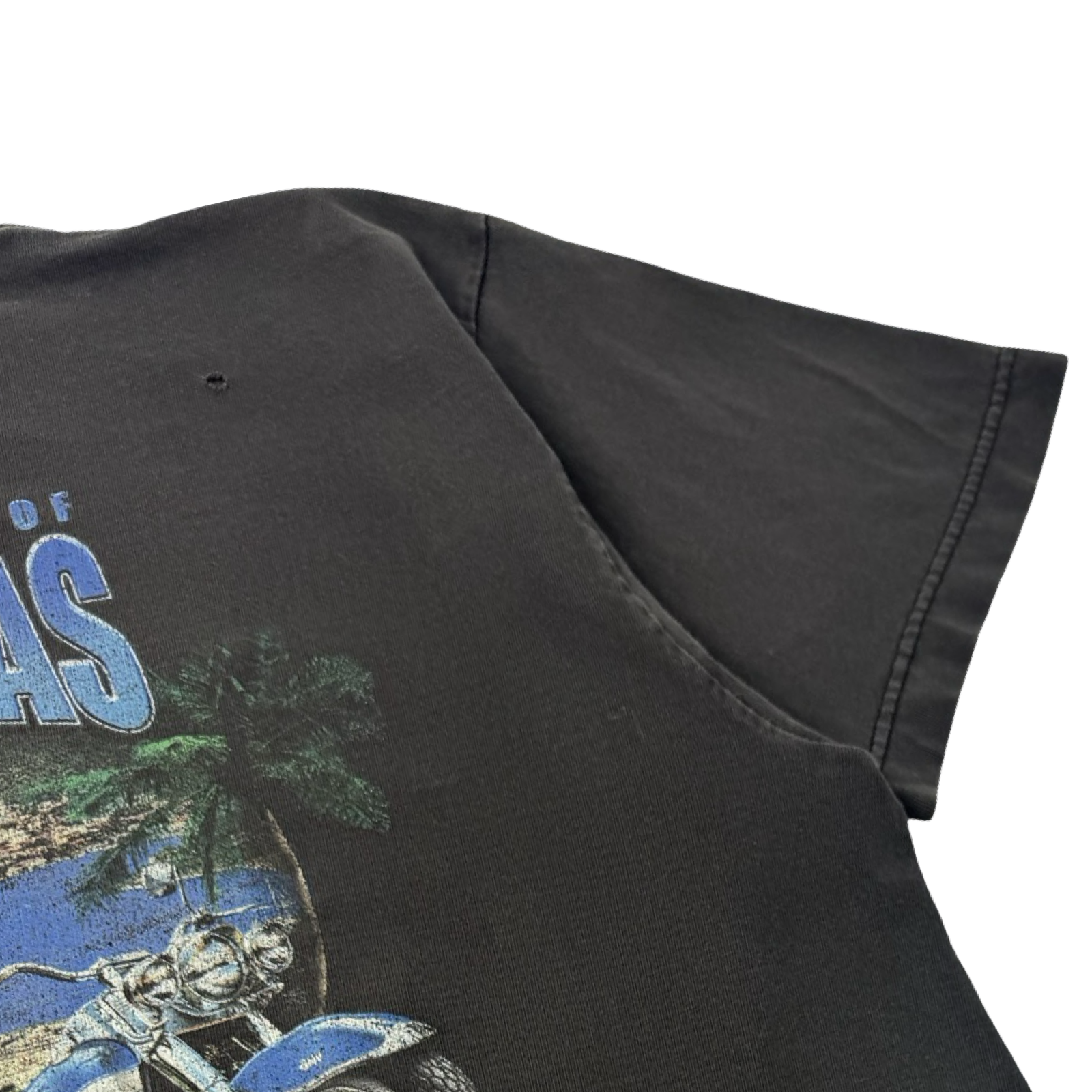 2009 Harley Davidson Flame Eagle T-Shirt Faded Black