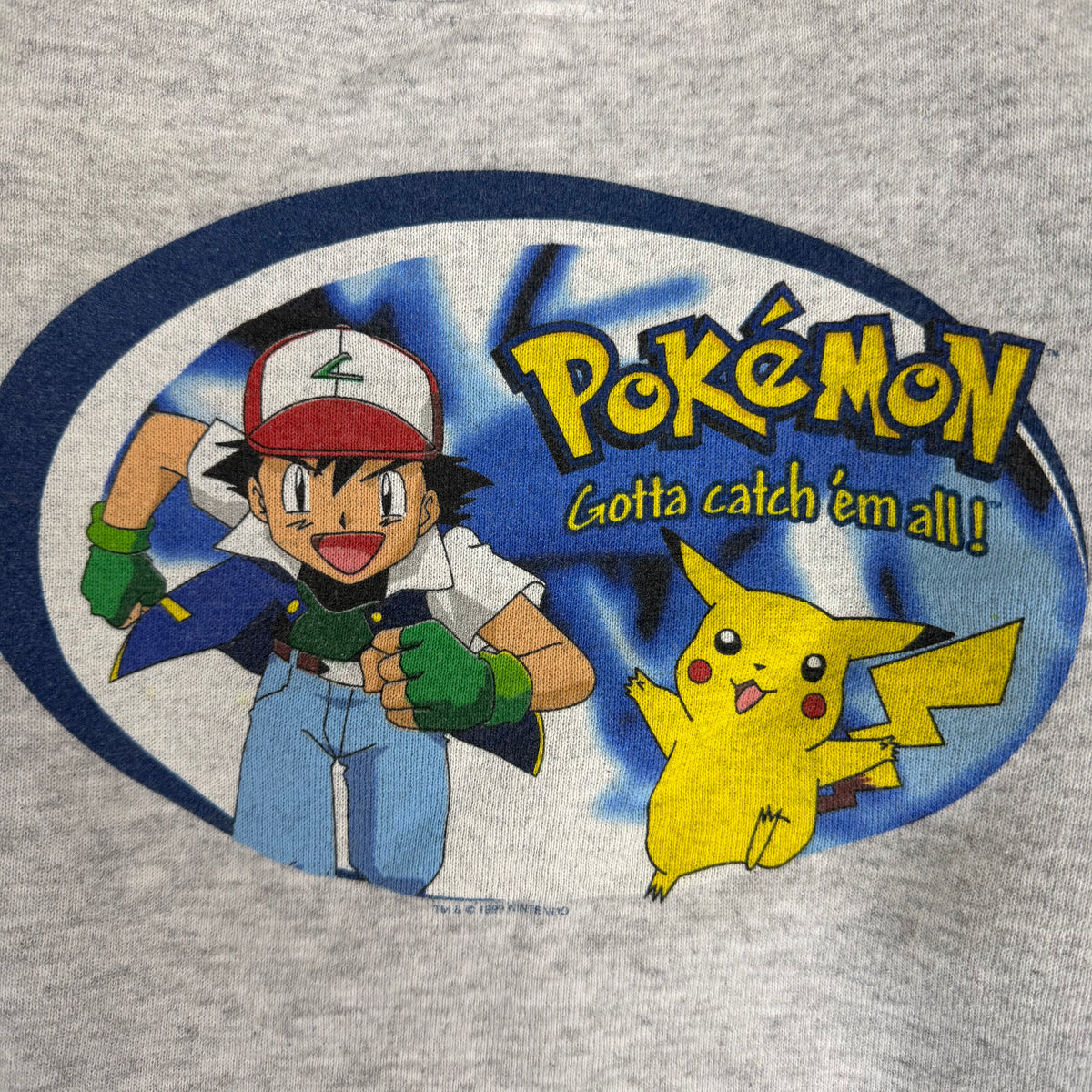 (W) 1999 Pokémon Catch ‘Em All! Crewneck Grey