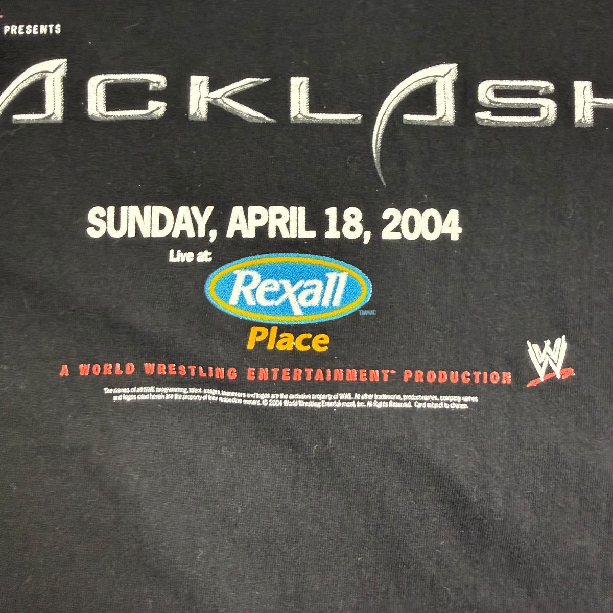 2004 WWE Backlash Triple H Vs Chris Benoit Vs Shawn Michaels Tee Black