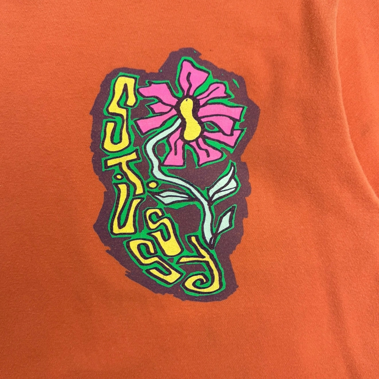 Stussy Flower T-Shirt Orange