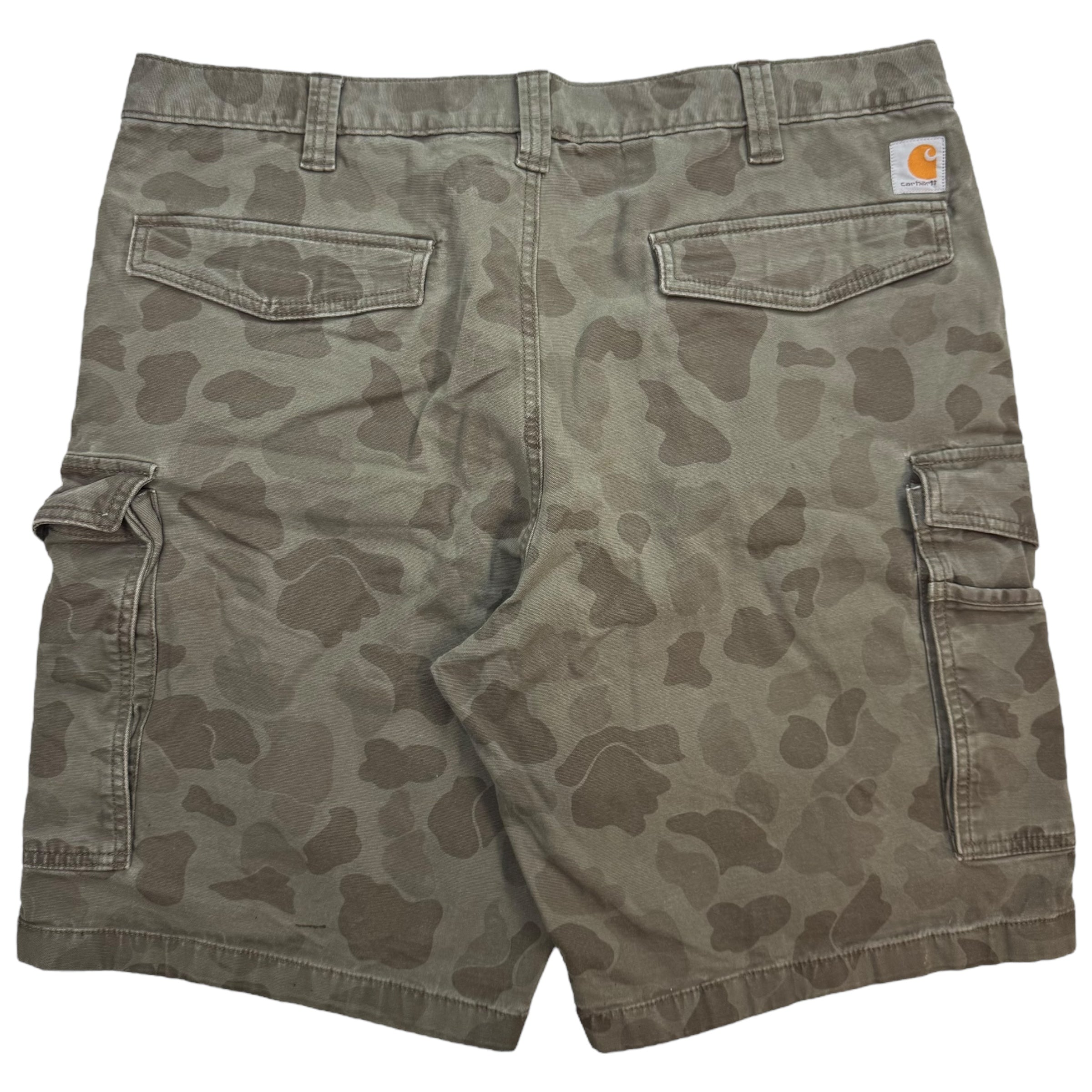 Vintage Carhartt Military Camo Cargo Shorts Dark Grey