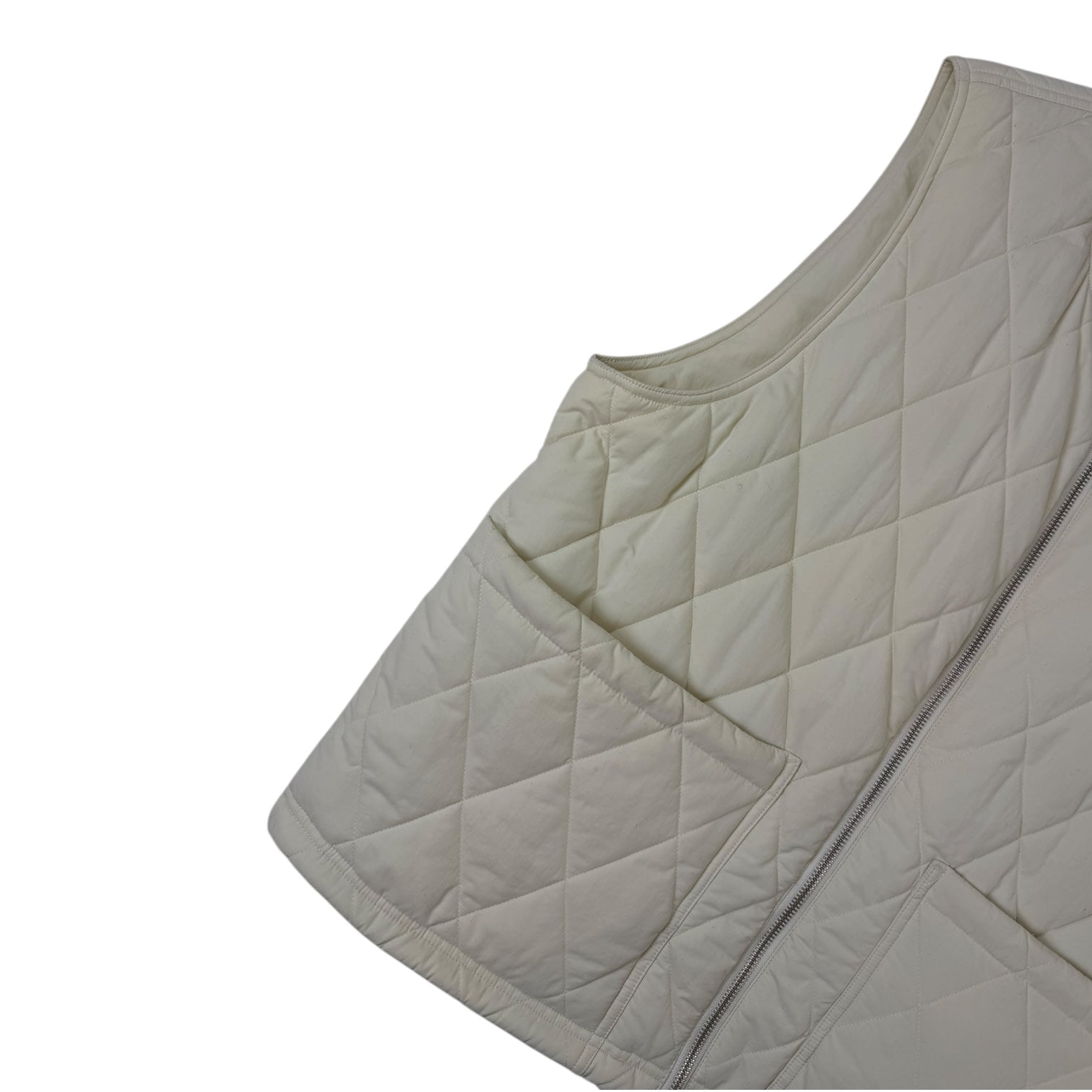 Stussy Diamond Quilted Vest Cream